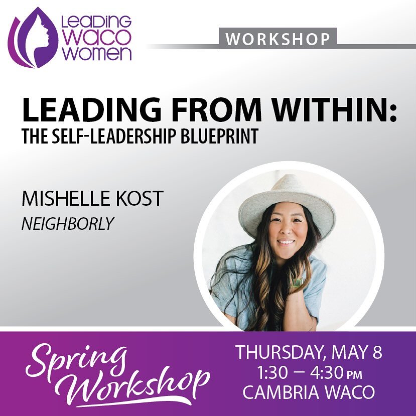 🚨 I&rsquo;m SPEAKING at the Leading Waco Women Spring Workshop and couldn&rsquo;t be more honored! 

My workshop is called &ldquo;Leading From Within: The Self-Leadership Blueprint for Mentorship&rdquo; &mdash; and it&rsquo;s all about mastering the