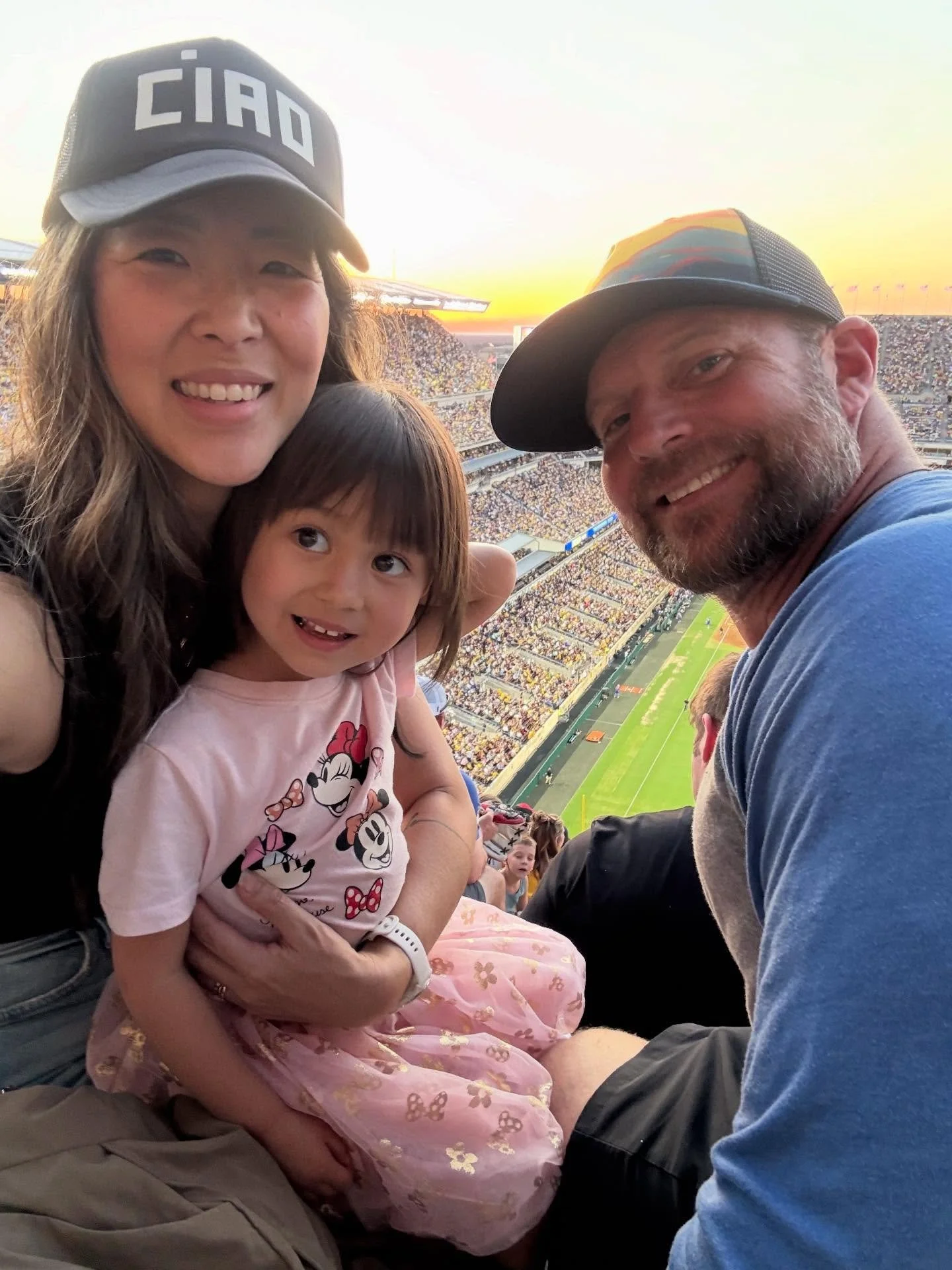 Aspen and Brian sharing a birthday weekend will always be a special time in our family.  Aspen got a rainbow and a strawberry moon for her birthday 🎉 and Brian got to see the Savannah Bananas 🍌 then we topped it off with ice cream, cake, roller ska
