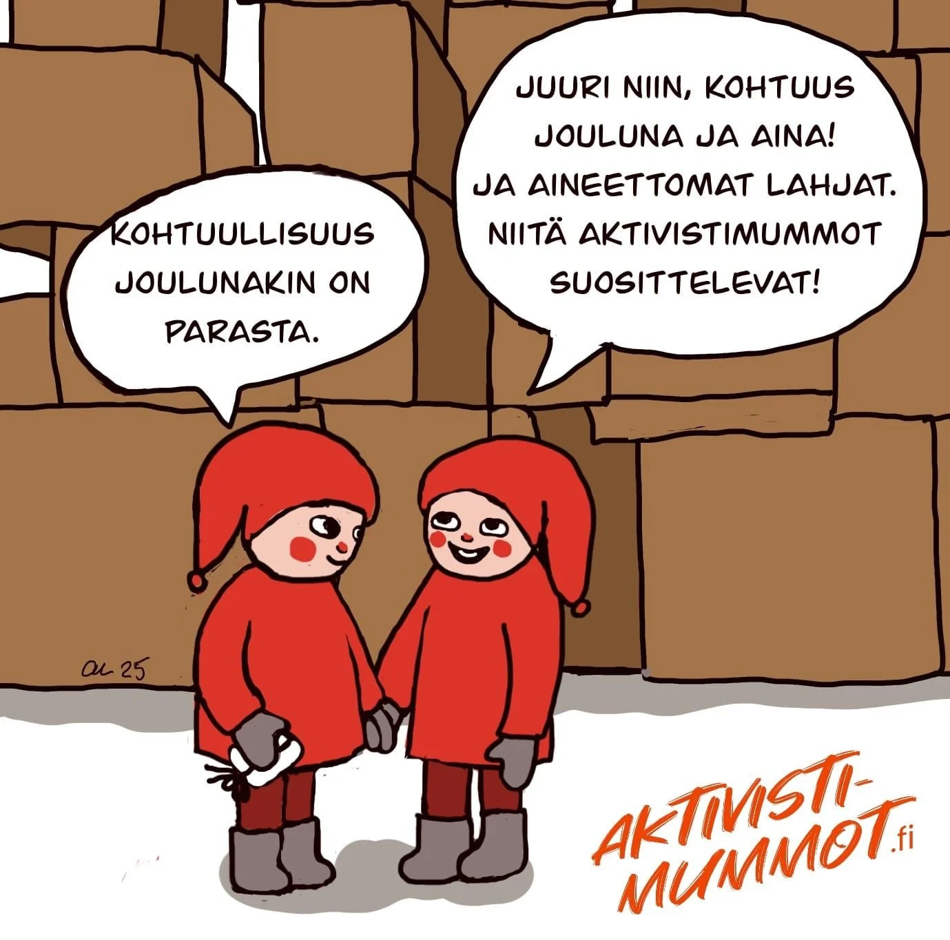 Tonttukin ihmettelee krääsän määrää 