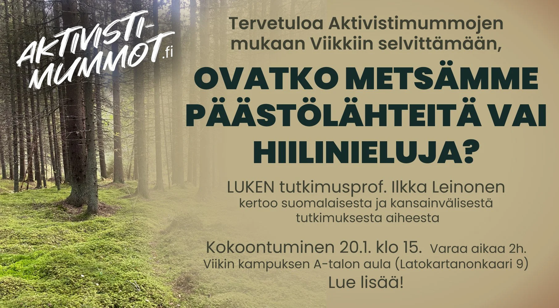 Aktivistimummot metsän asialla