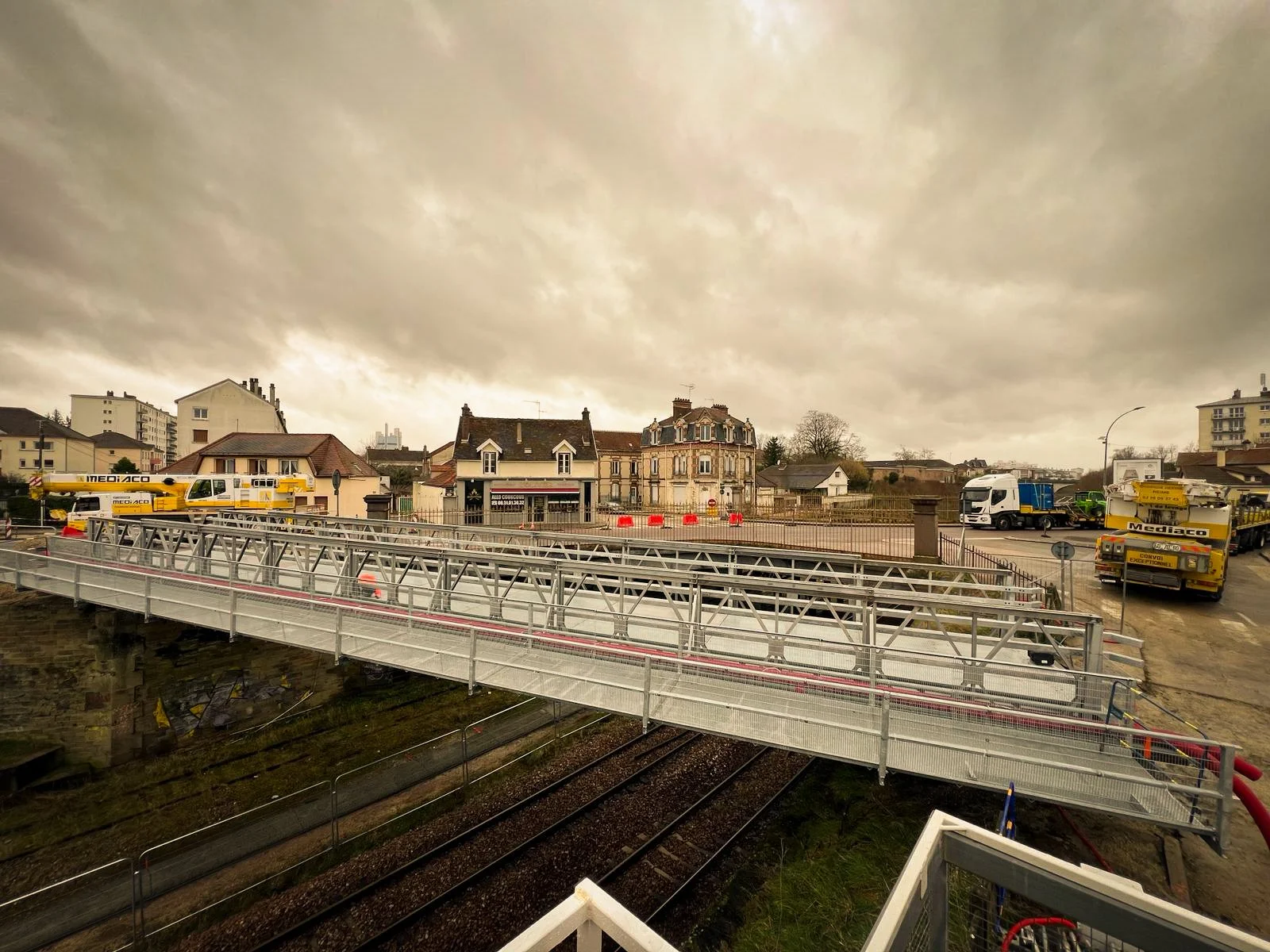 Waagner-Biro Panel Bridge in Troyes, France - Temporary Bridge for Construction Works