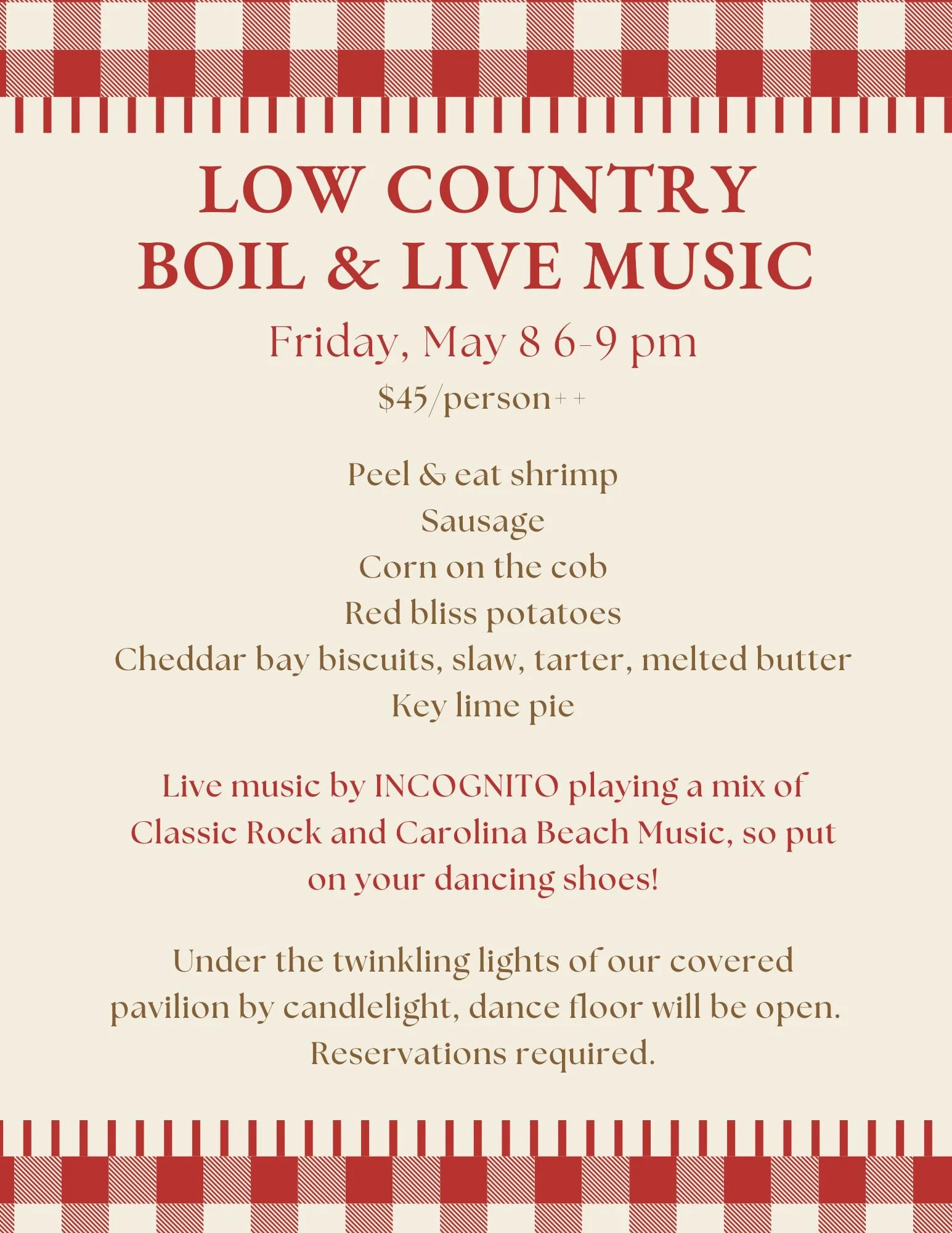 Low Country Boil & Live Carolina Beach Music