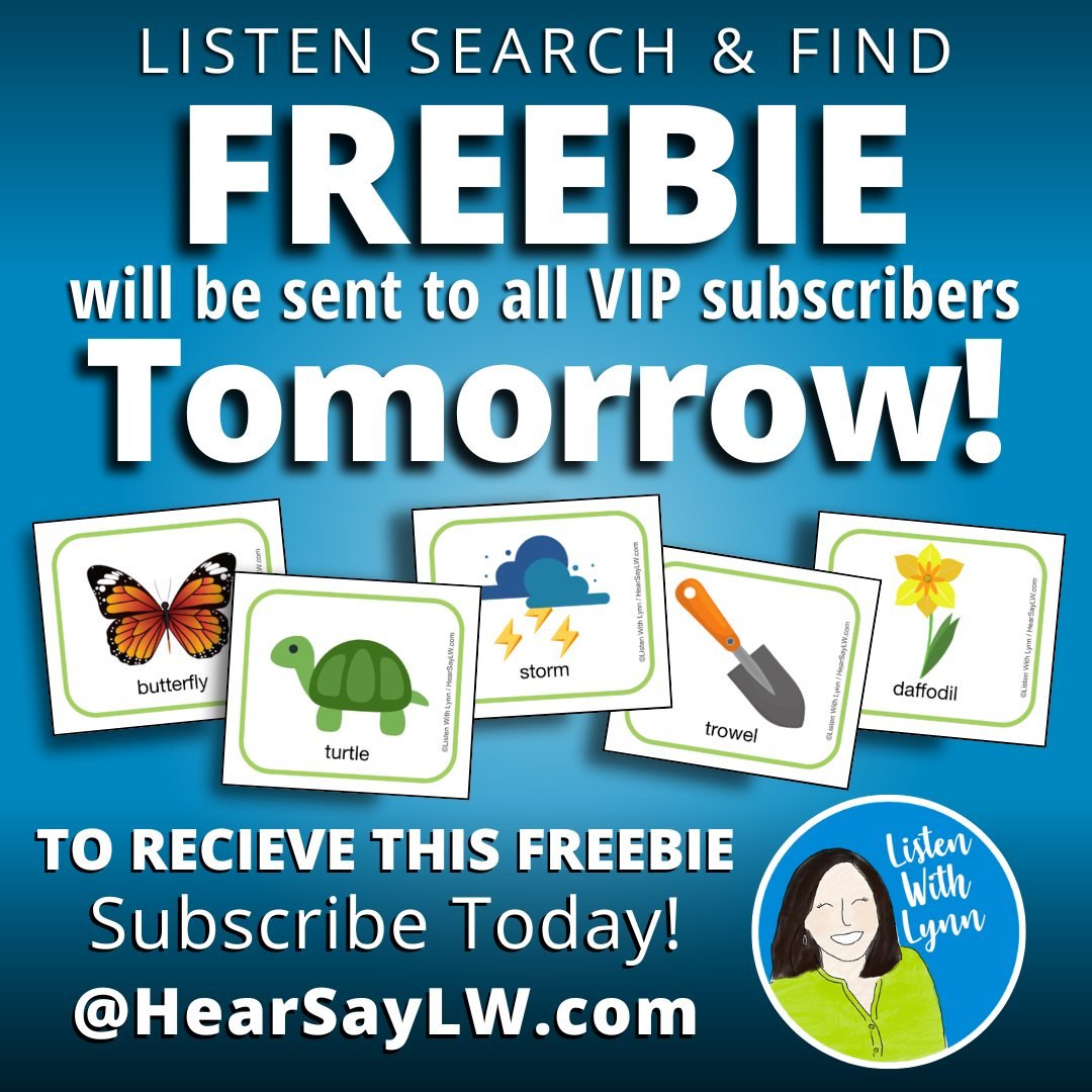 VIP Subscribers - Check your email tomorrow for your 🦋 Spring Guess the Secret Object 🌷 FREEBIE!

NOT A SUBSCRIBER? ✨ Sign up today! ✨

https://www.hearsaylw.com/

You'll receive a few emails each month. I let you know a bit about Listen With Lynn 