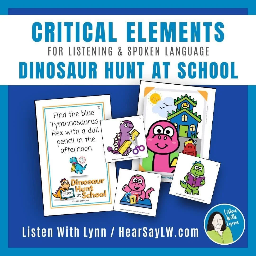 Looking for a new back-to-school listening and spoken language game that kids ask to play all year long?

 🦖 Dinosaur Hunt At School is an amusing following direction game with critical elements that get kids listening and engaged.

 🦕 Kids love th