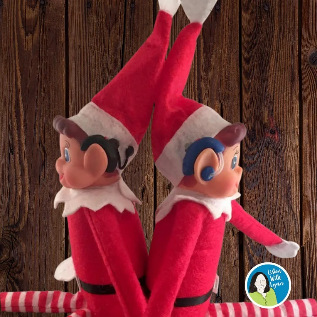 🎅🏾. Elf on the Shelf toys offers wonder and excitement for little listeners!  What could be better than an elf that wears hearing devices? 

 🎄  For the 24 days leading up to Christmas,  it is easy to talk about &ldquo;Where&rdquo; questions and p
