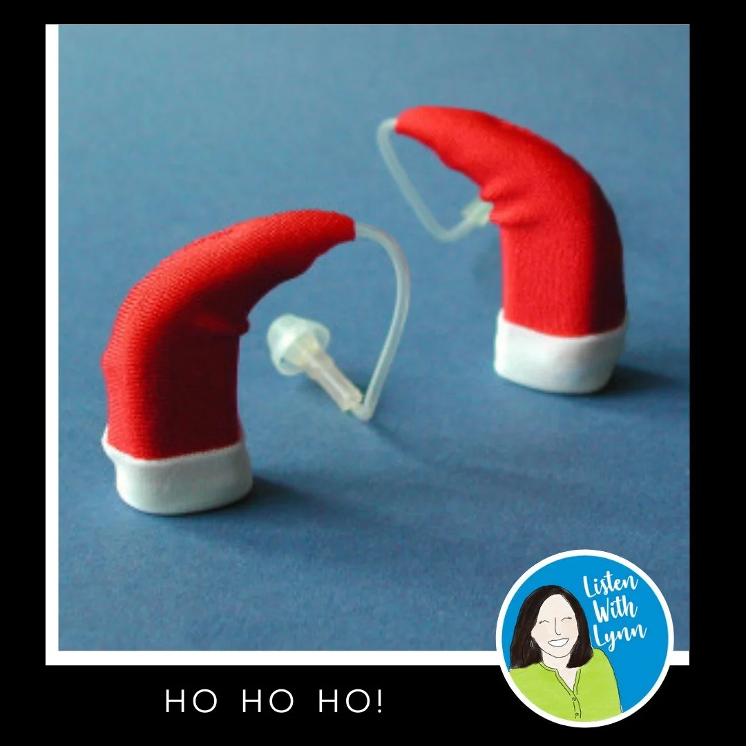 Santa's hearing aids! HO! HO! HO!
.
.
>Looking for other ideas and activities?
⭐LINKS:
➼ http://bit.ly/ListenWithLynn
 ➼  https://bit.ly/3ZneIUJWINTER
.
.
#ListenWithLynn #listeningandspokenlanguage #LSL #auditoryverbaltherapy #cochlearimplantkids