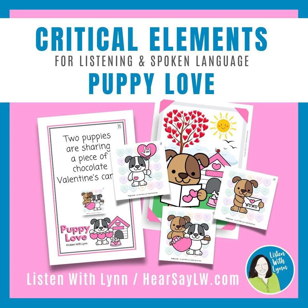 🩷 Valentine's 🐶 Puppy Love- a new activity to add to the Listening for Critical Elements FAN FAVORITES! 👏🏽 👏🏽

🩷 🐶 ➼ https://www.teacherspayteachers.com/Product/VALENTINE-PUPPY-DOGS-Listening-for-Critical-Elements-Directions-Descriptions-DHH-