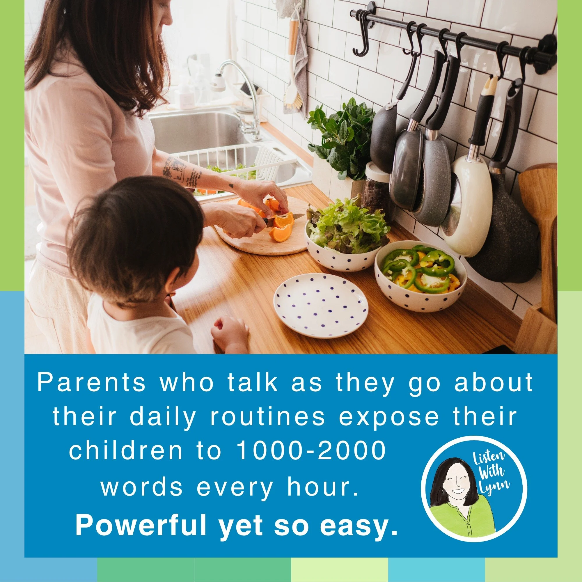Parents who talk as they go about their daily routines expose their
children to 1000-2000 words every hour. 
 🌟  Powerful yet so easy.

🌟 For Listen With Lynn games and activities, visit: https://bit.ly/ListenWithLynn!
.
.
#ListenWithLynn #listenin