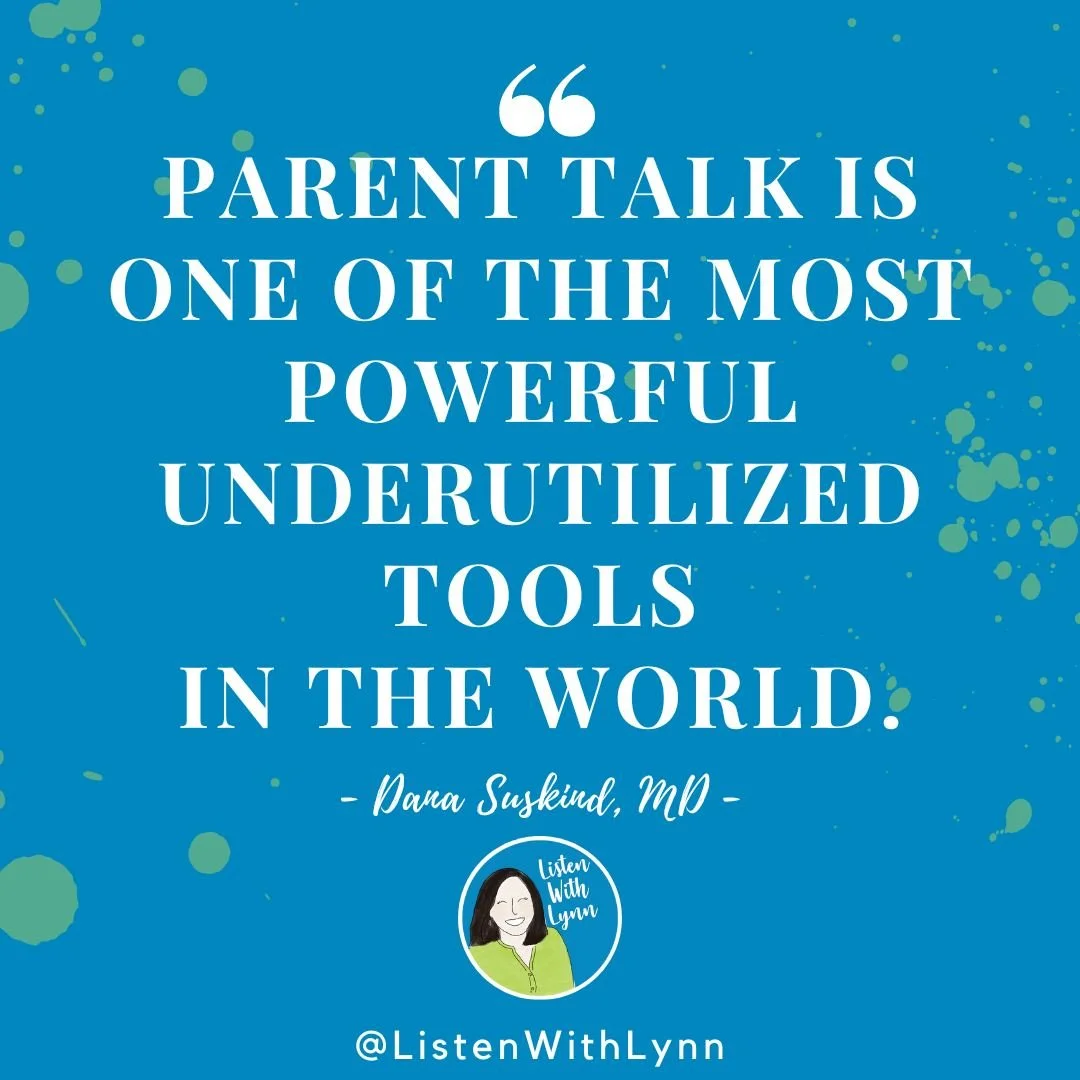 Parent talk is one of the most powerful underutilized tools in the world. - Dana Suskind, M.D. author of Parent Nation.
.
.
Looking for games and activities that are great for guiding and coaching parents? Link: https://bit.ly/SHOPListenWithLynn
.
.
