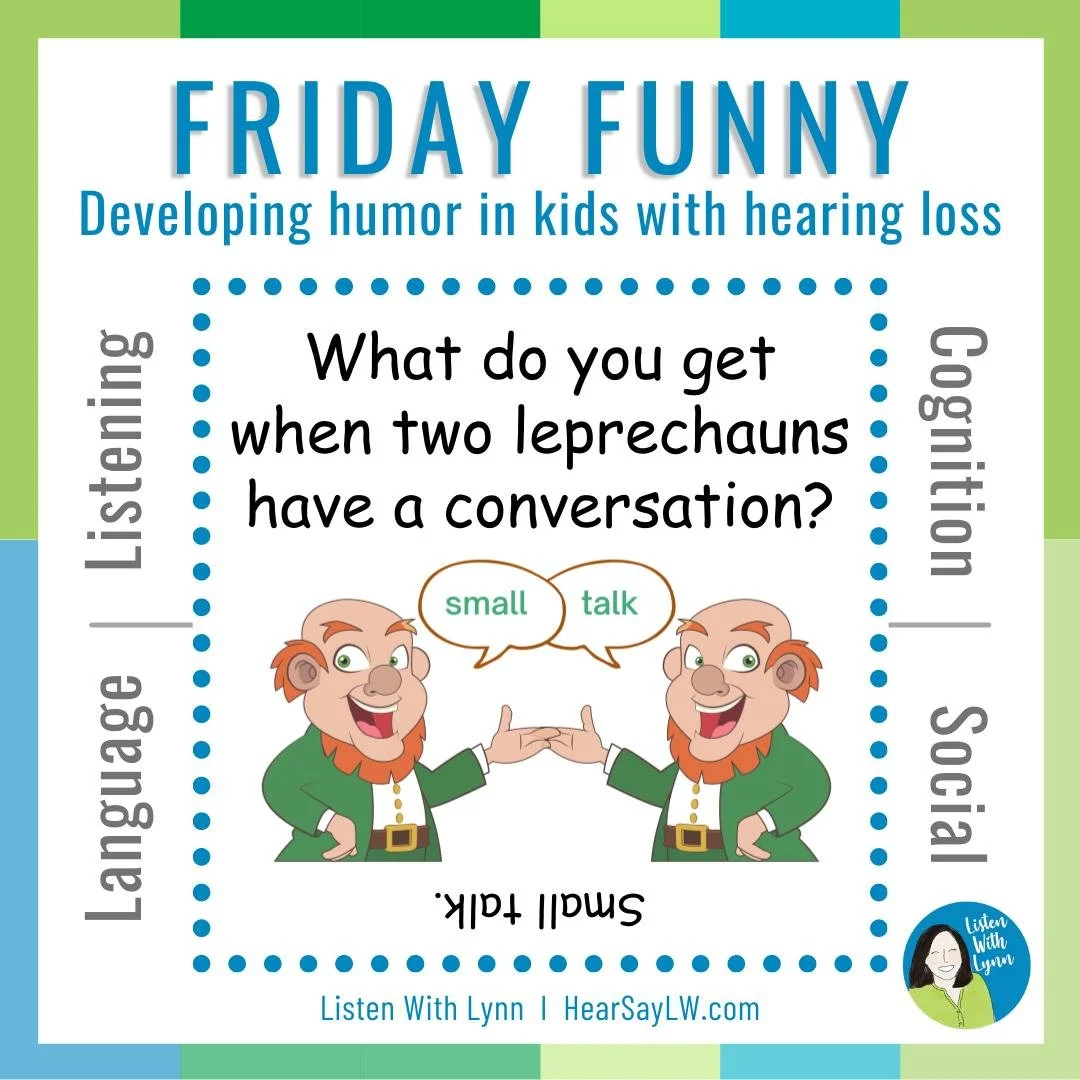 Friday Funny! FREE Riddles and Jokes by the month for home and school.
☘️ Understanding jokes and why they are funny builds vocabulary.
☘️ Learning to tell jokes encourages clear speech and social skills.
☘️ Memorizing jokes to tell improves auditory