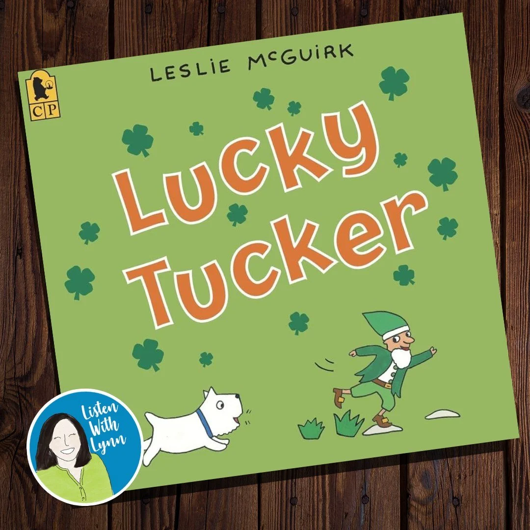 What are we reading this week? Lucky Tucker by Leslie McGuirk.

☘️ Tucker, a playful terrier, starts his day on the wrong paw&mdash;until he rolls in a patch of four-leaf clovers that belongs to a leprechaun! Suddenly, his luck turns around, making h