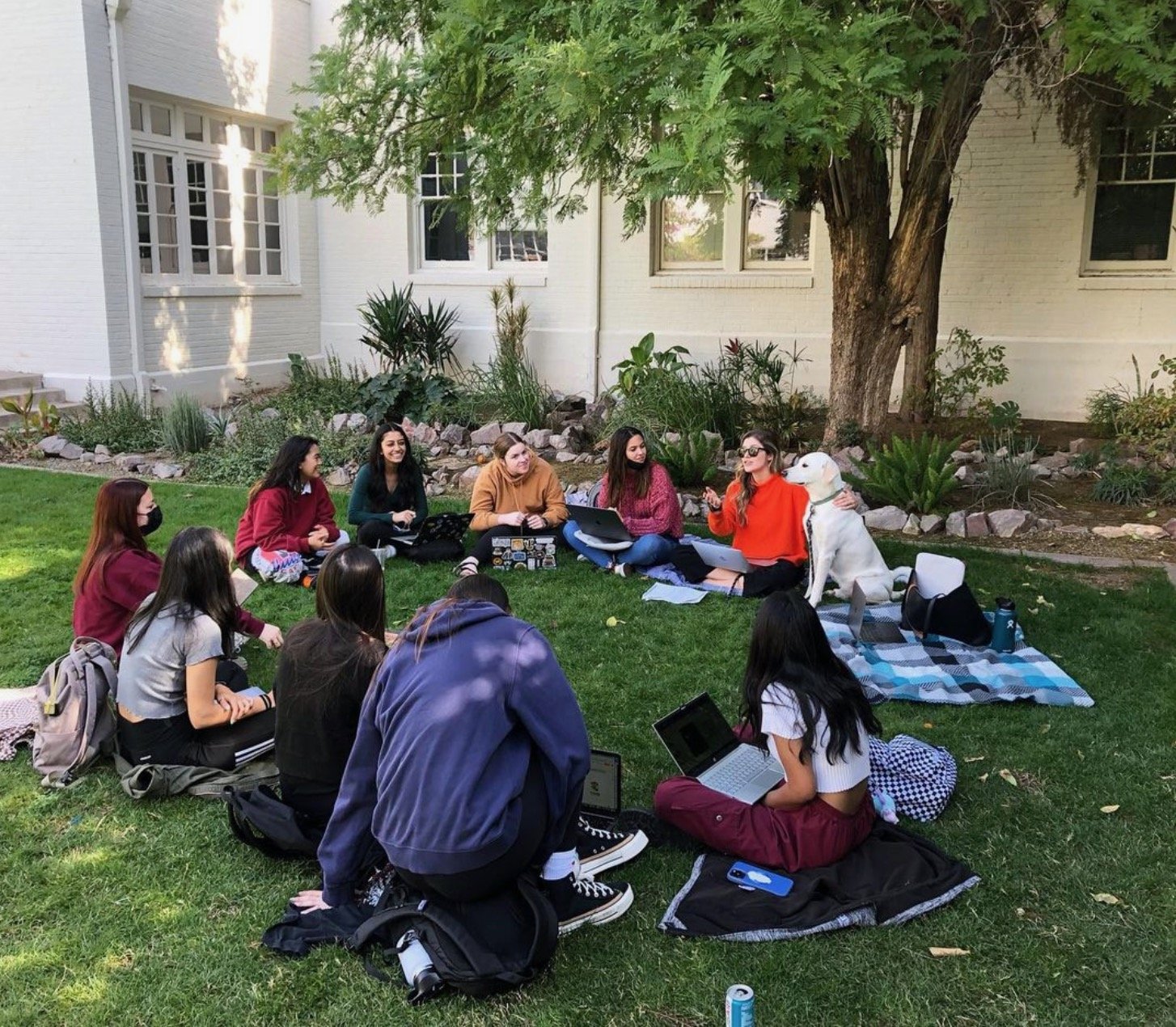  We enjoyed several spring lab meetings outdoors in ASU’s secret garden!  