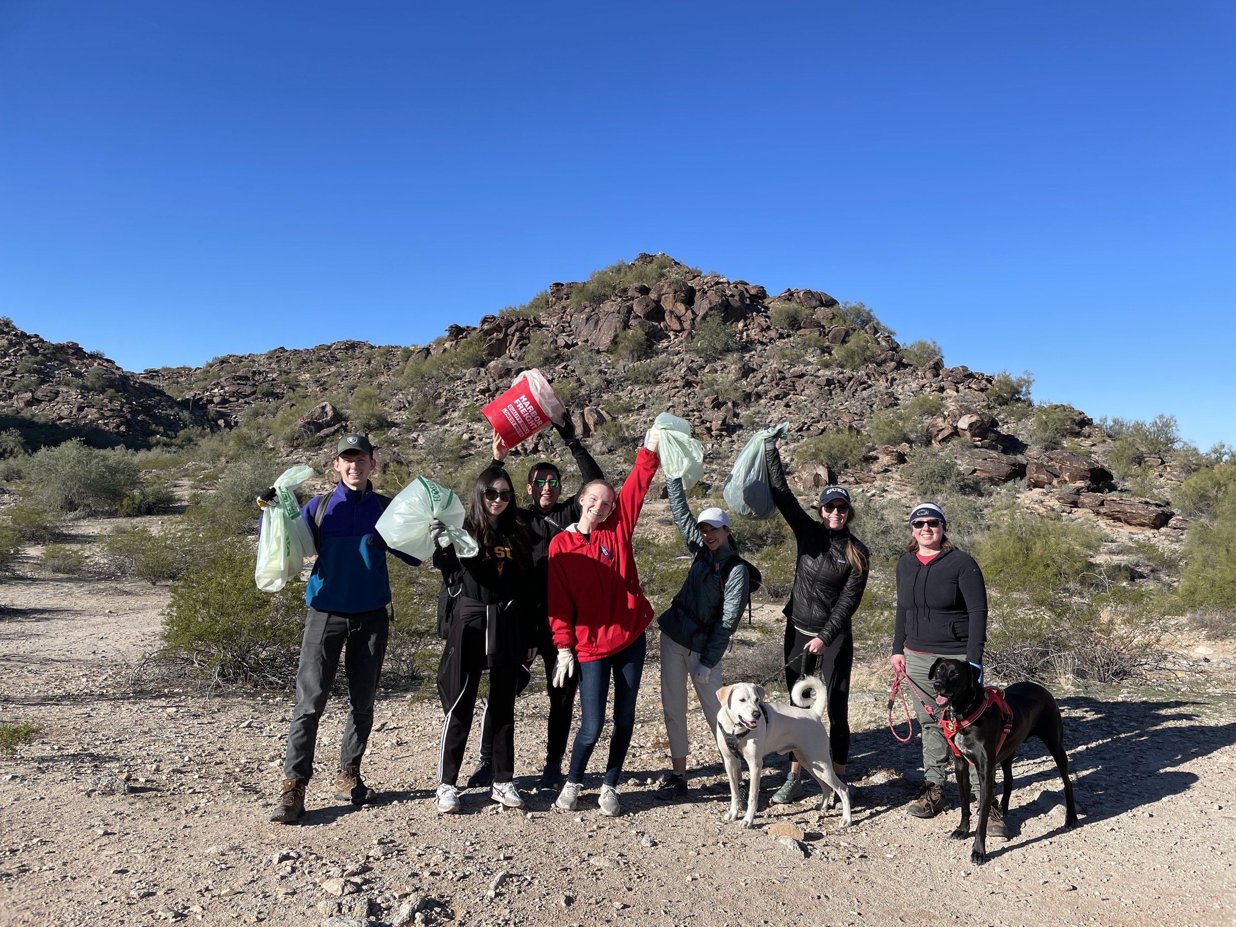  ASU Developmental Psychology Area took to the trails for a desert clean up event!  