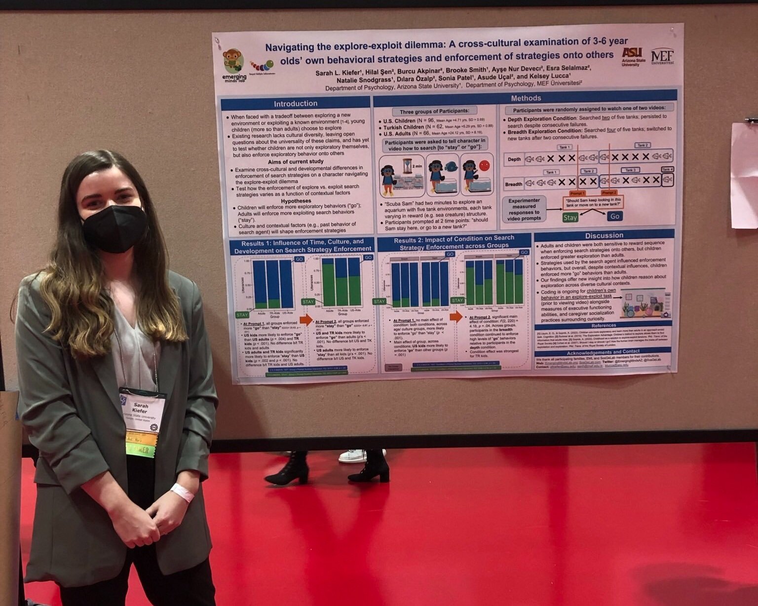  EML lab manager, Sarah Kiefer, presented posters on children’s exploration and persistence at the Cognitive Development Society Conference in Madison, WI. 