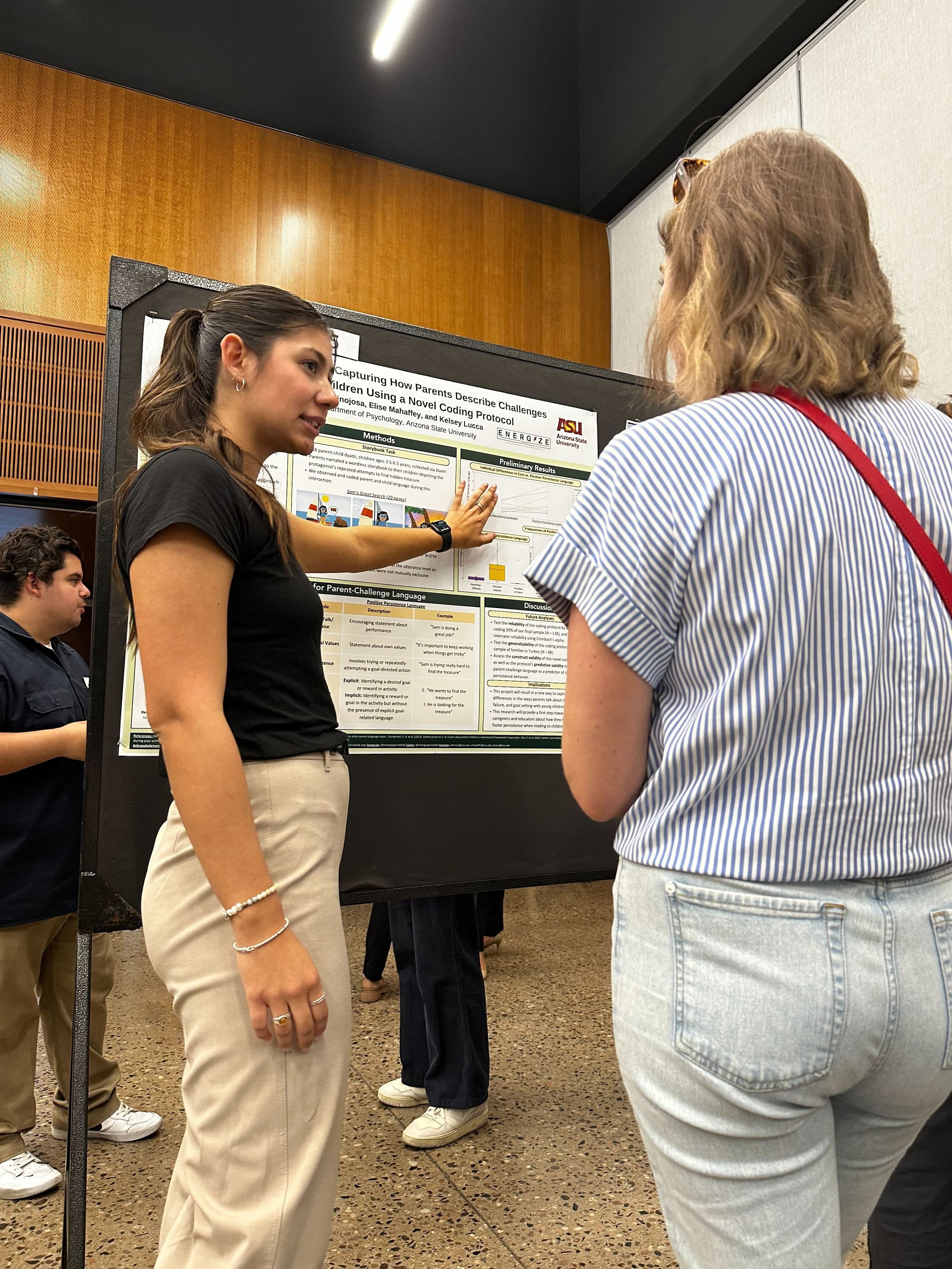 Anna Hinojosa presents her poster at the Arizona Psychology Undergraduate Research Conference 