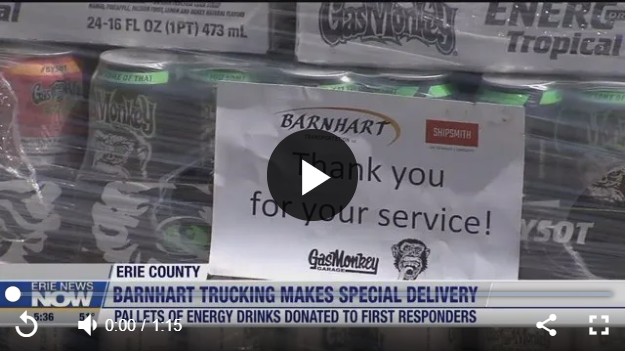 ErieNewsNow.com: Barnhart Transportation makes special delivery to Erie County's first responders