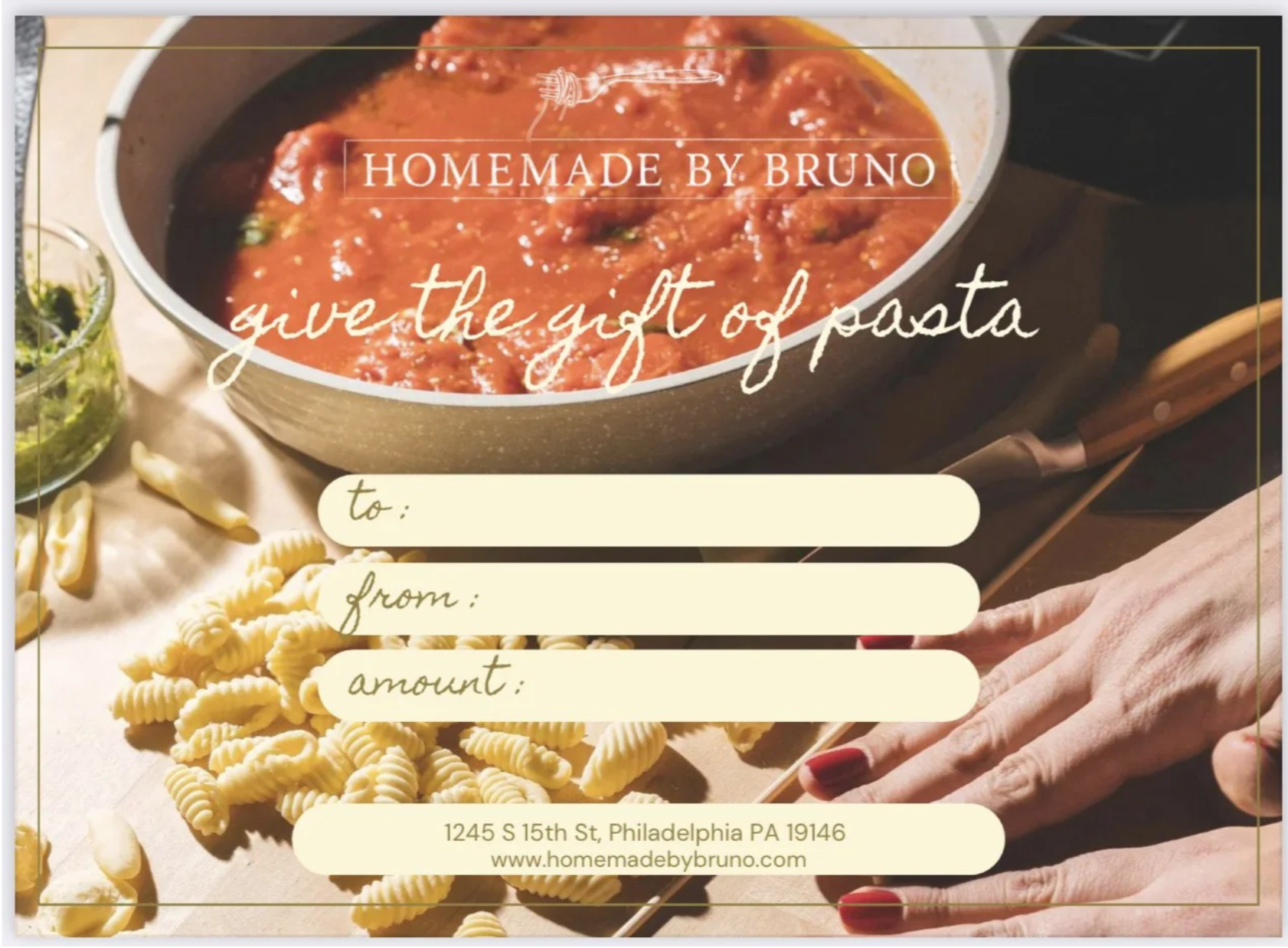 Homemade by Bruno Gift Card