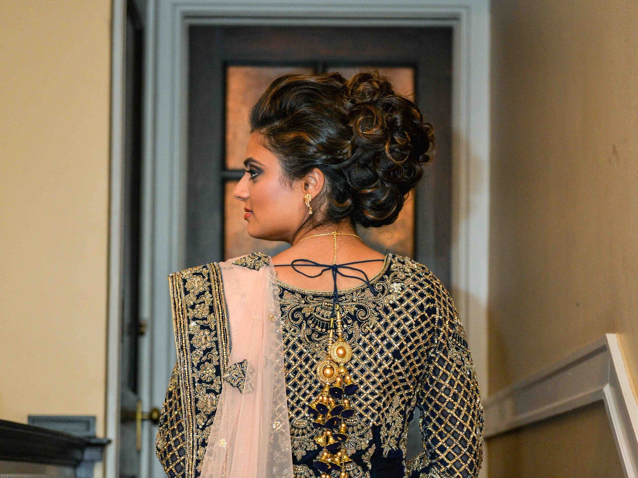 Indian bridal hair styling in Chicago