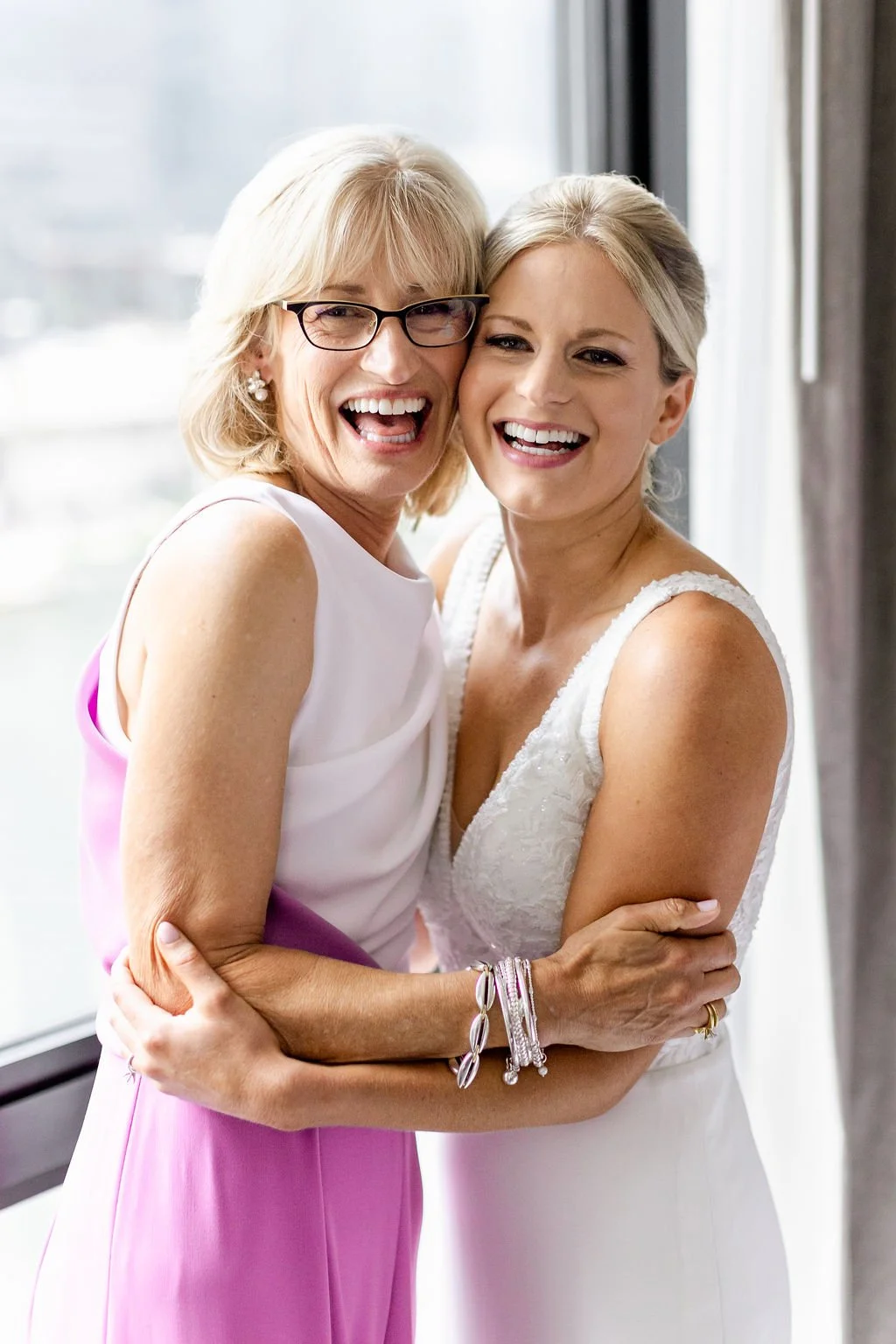 Mom’s party-ready look by hair and makeup artist Wisconsin