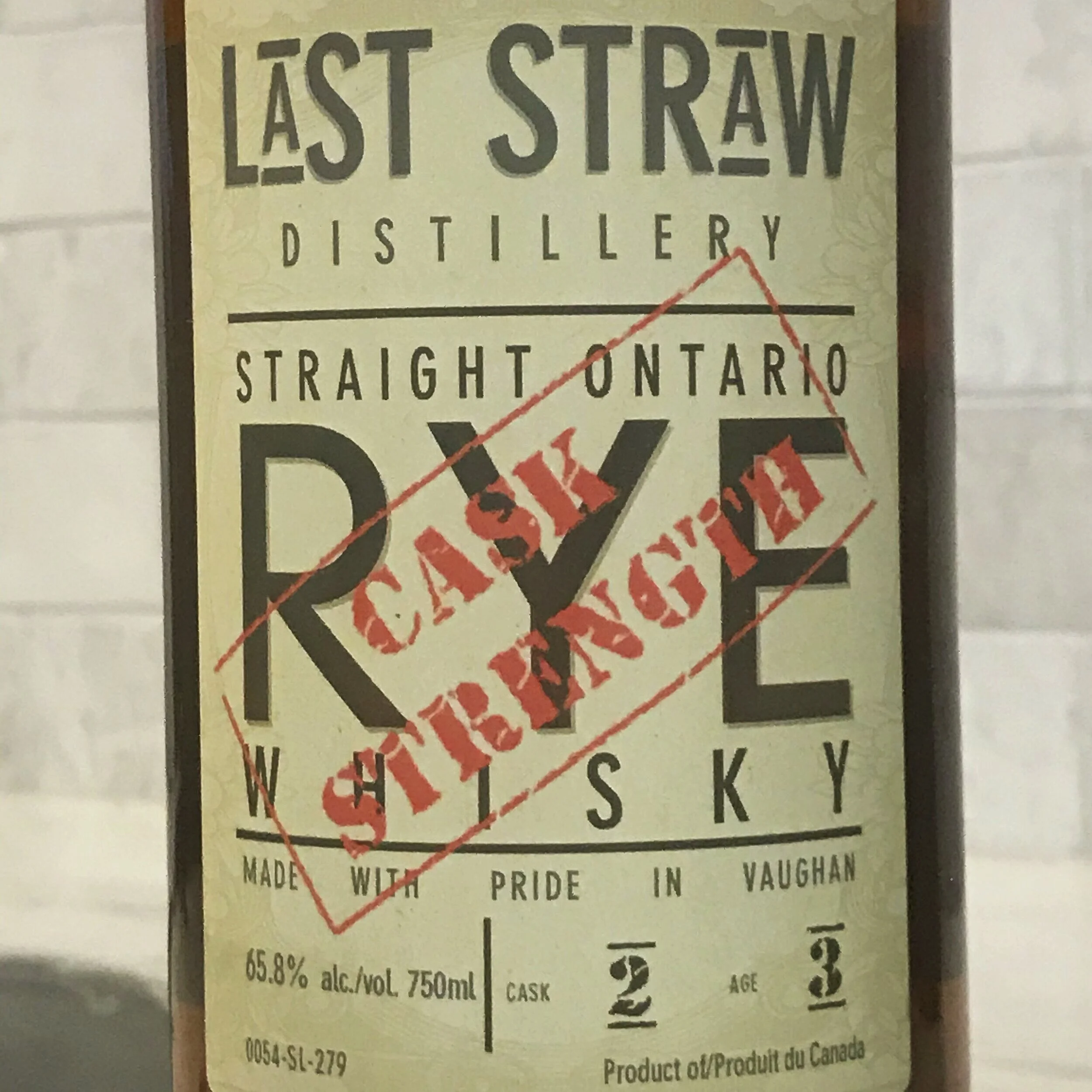 Last Straw Straight Ontario Rye Cask Strength