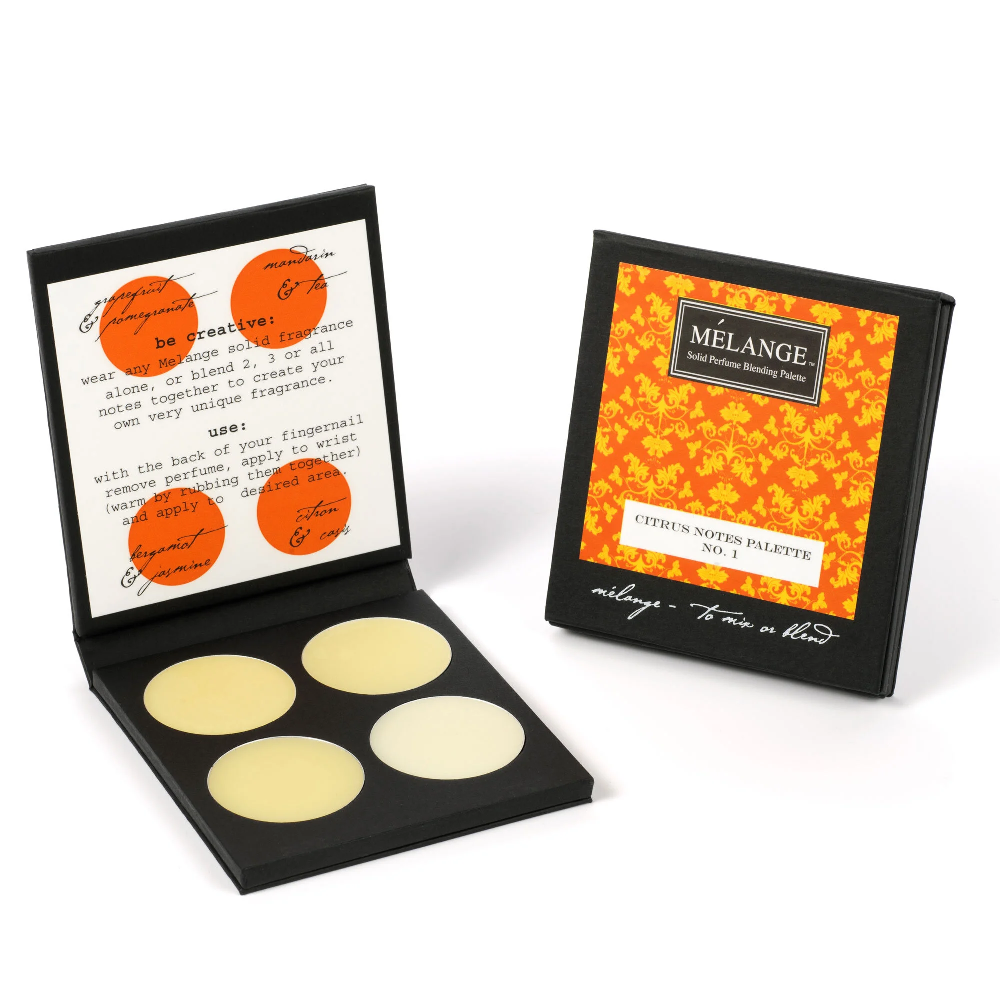 Solid Perfume Blending Palette: Citrus Notes 