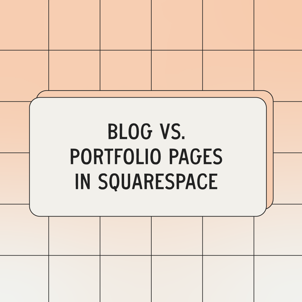 Blog vs Portfolio Pages in Squarespace — Mushaboom Studio 