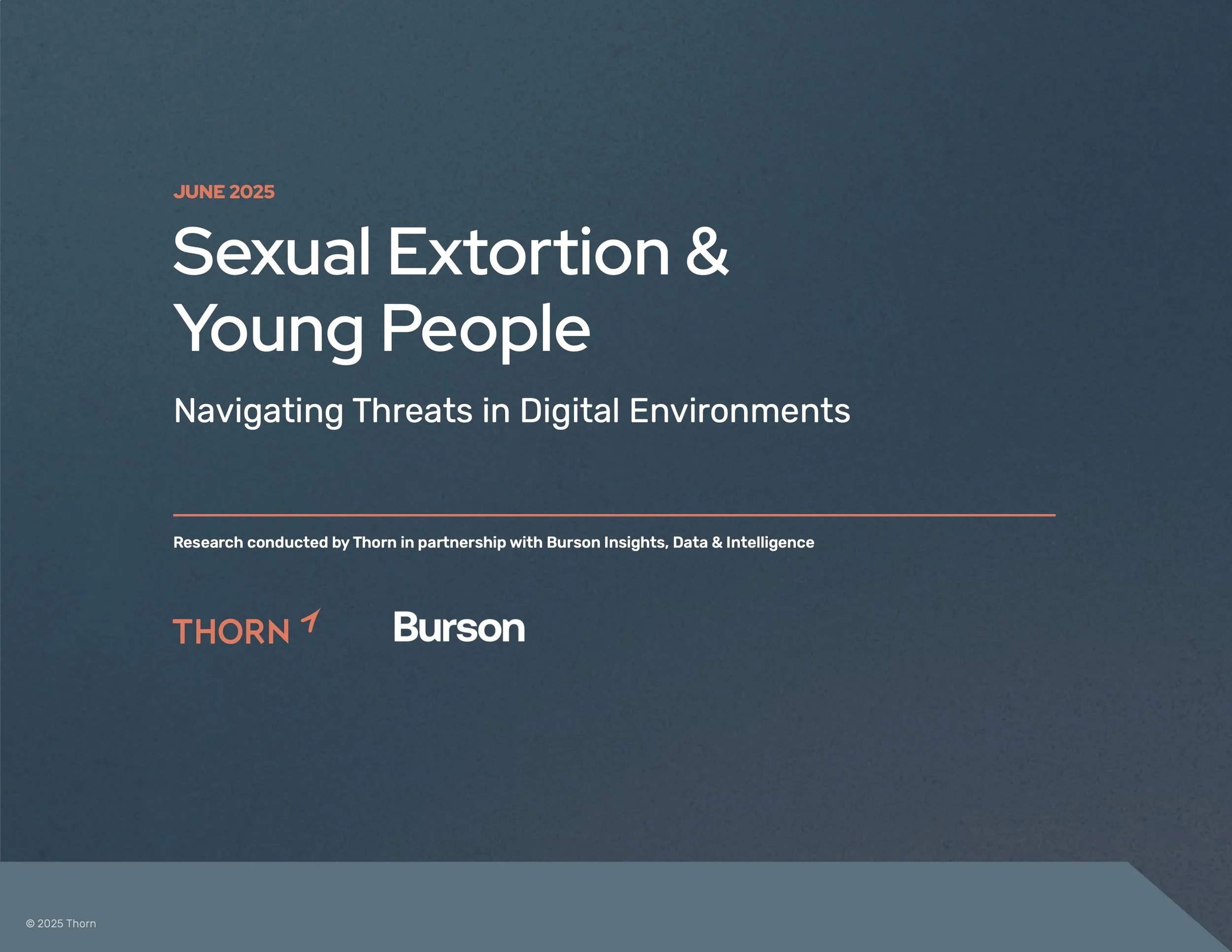 Sexual Extortion &amp; Young People: Navigating threats in digital environments