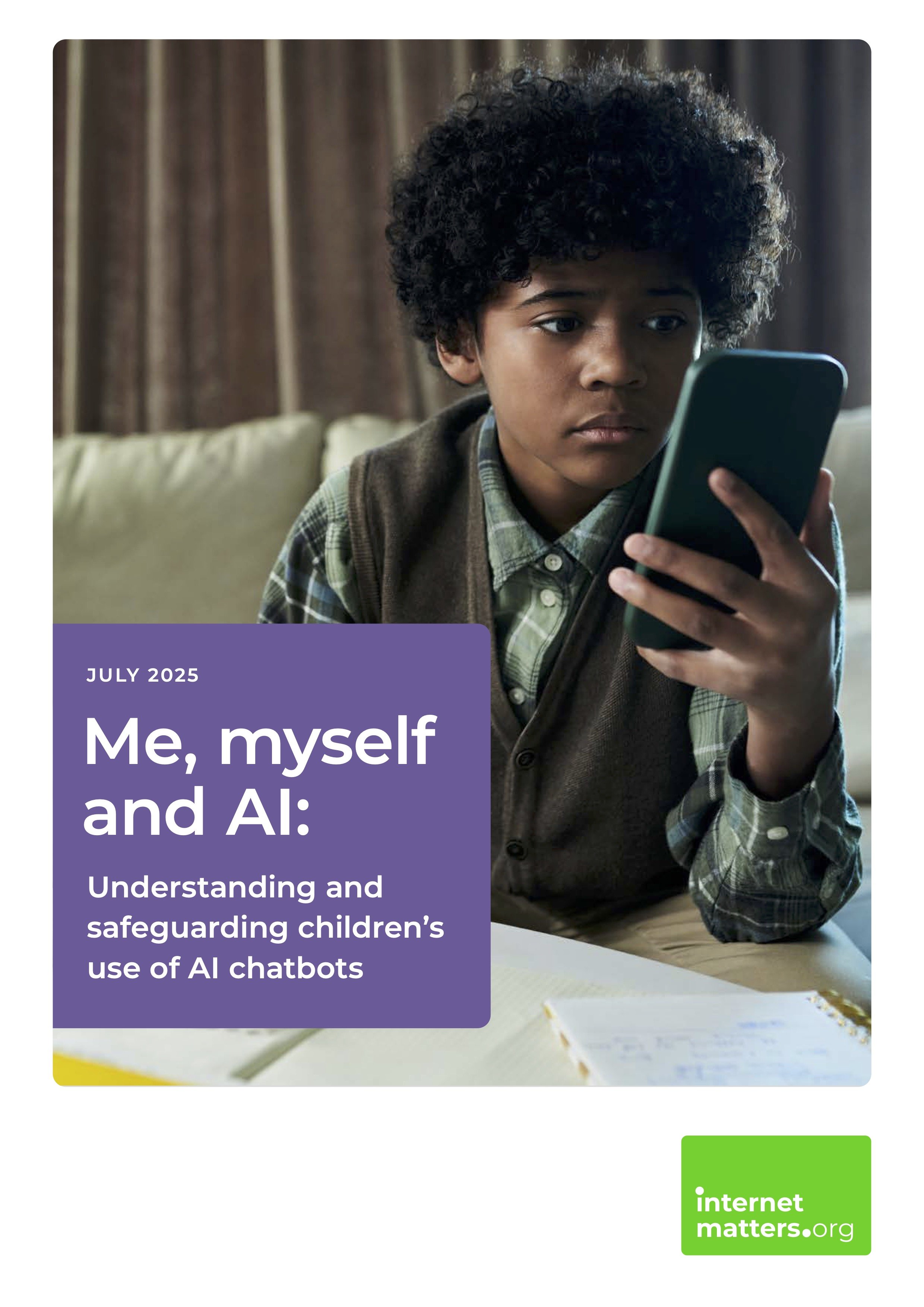 Me, myself and AI: Understanding and safeguarding children’s use of AI chatbots