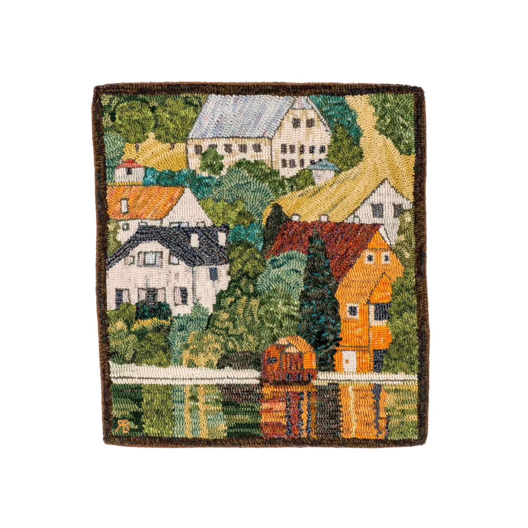 AGB Rug Hookers RUTH BARRETT, Houses on the Attersee 1mg.jpg