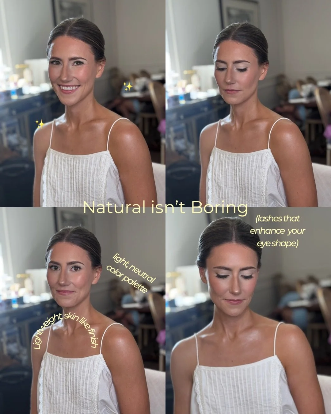 Natural is NEVER boring, especially if you feel most like yourself when wearing less. 

Black Orchid&rsquo;s MUA&rsquo;s specialize in finding that perfect medium that still looks like you, but will still show up on HD cameras. 
If you&rsquo;re looki