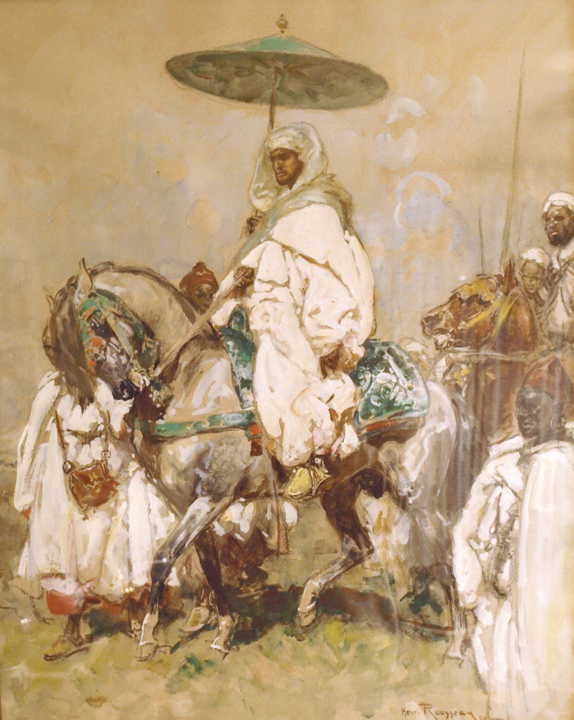 Le sultan au parasol vert