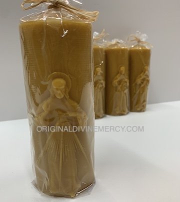 Divine Mercy 100% Beeswax Candles — Original Divine Mercy Institute