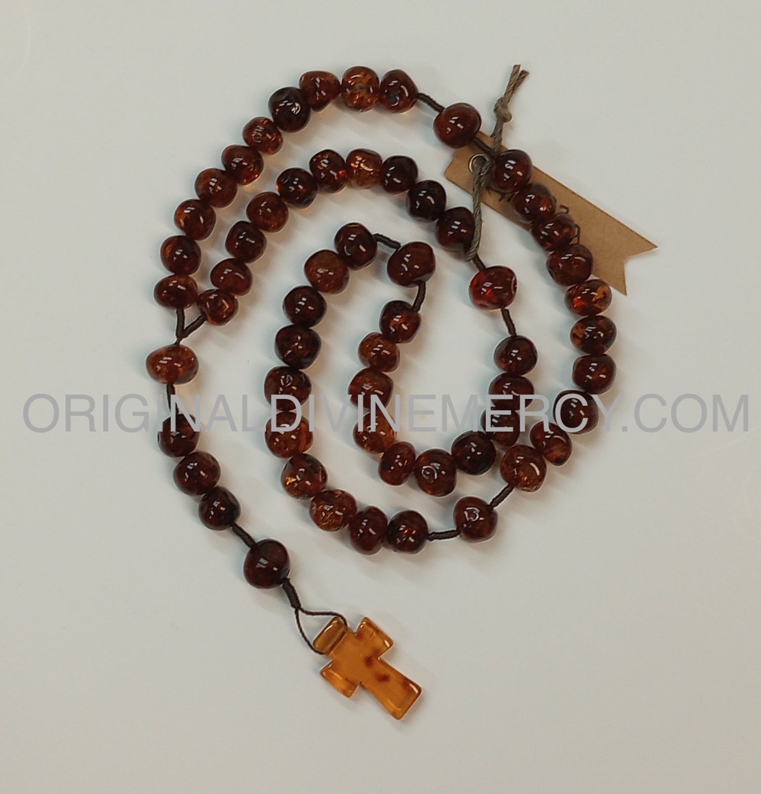 Red Amber Olive Beads Catholic Rosary With Cross Pendant – Amber