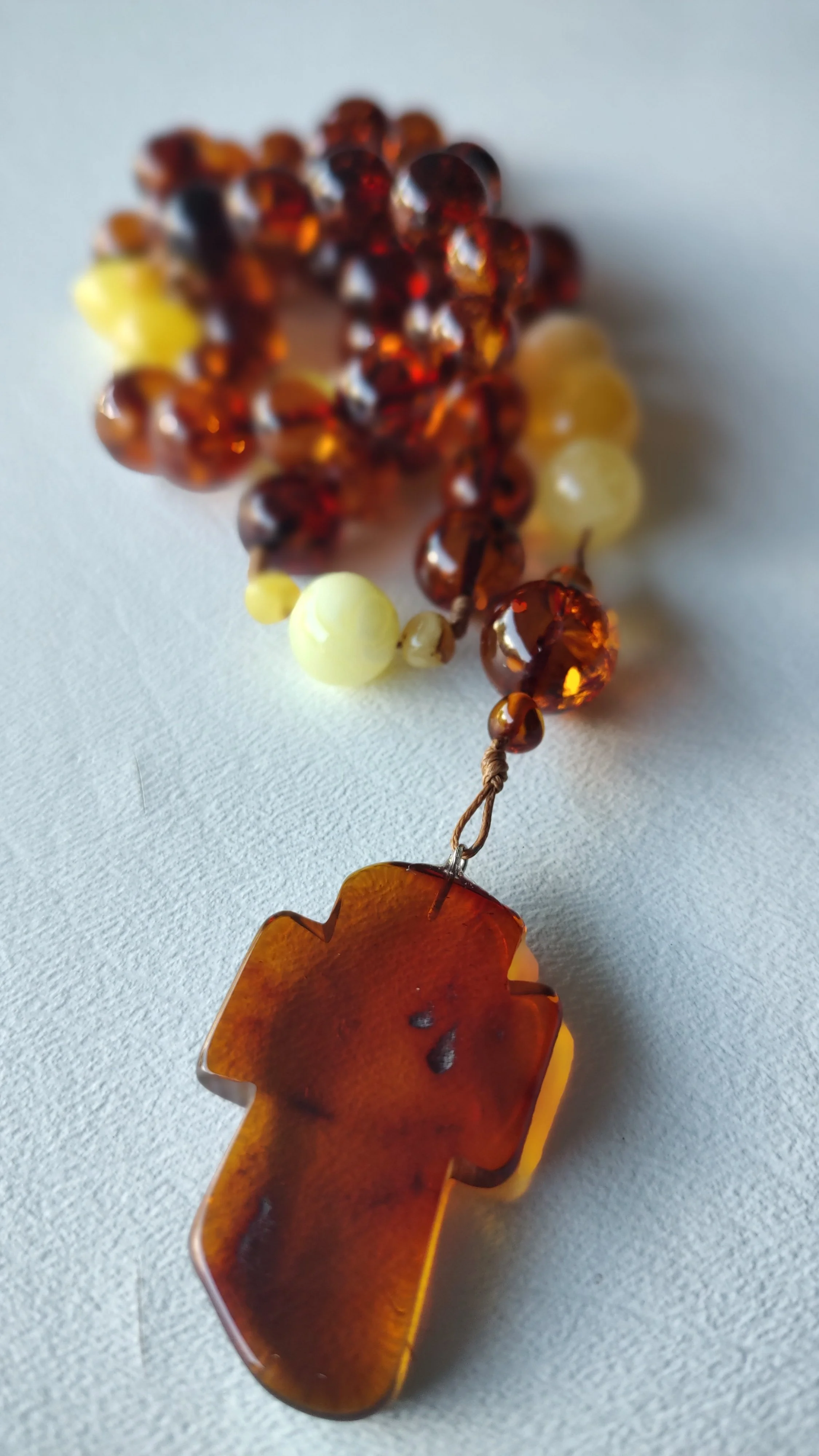 LARGE Lithuanian Amber Rosary R521