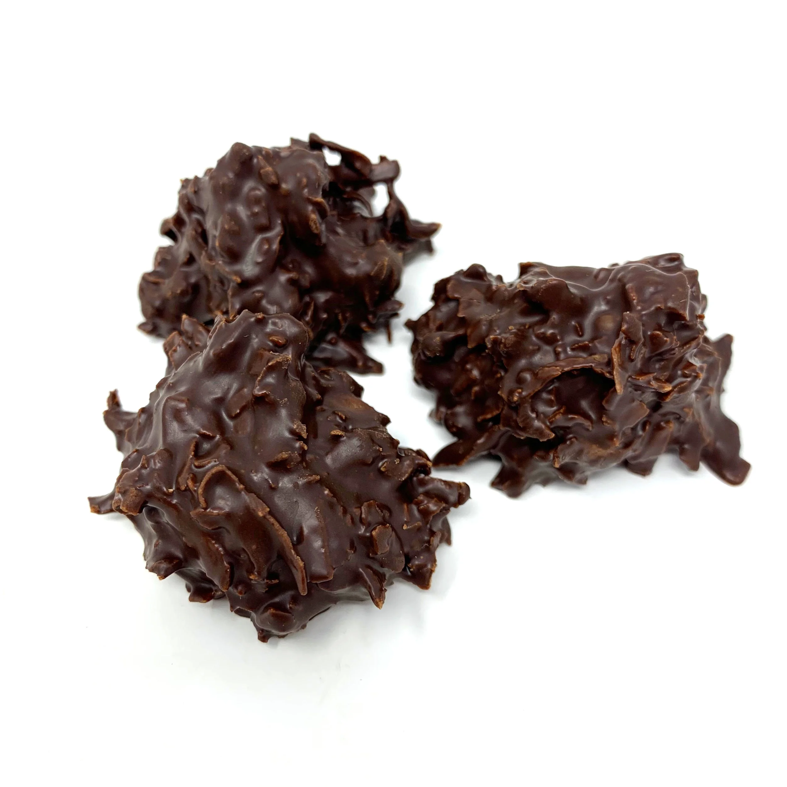 No Sugar Added Dark Chocolate Coconut Haystacks