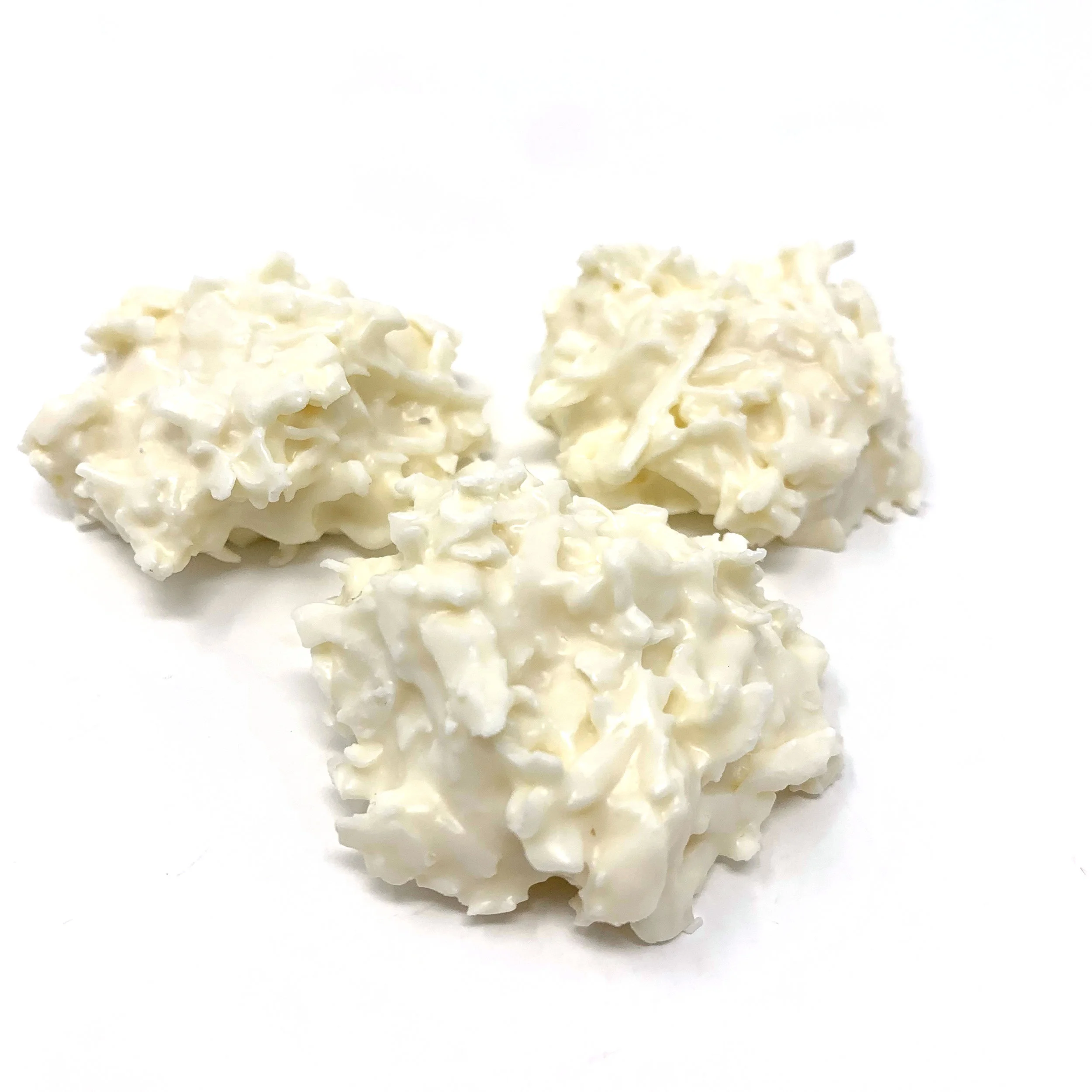 No Sugar Added White Coated Coconut Haystacks