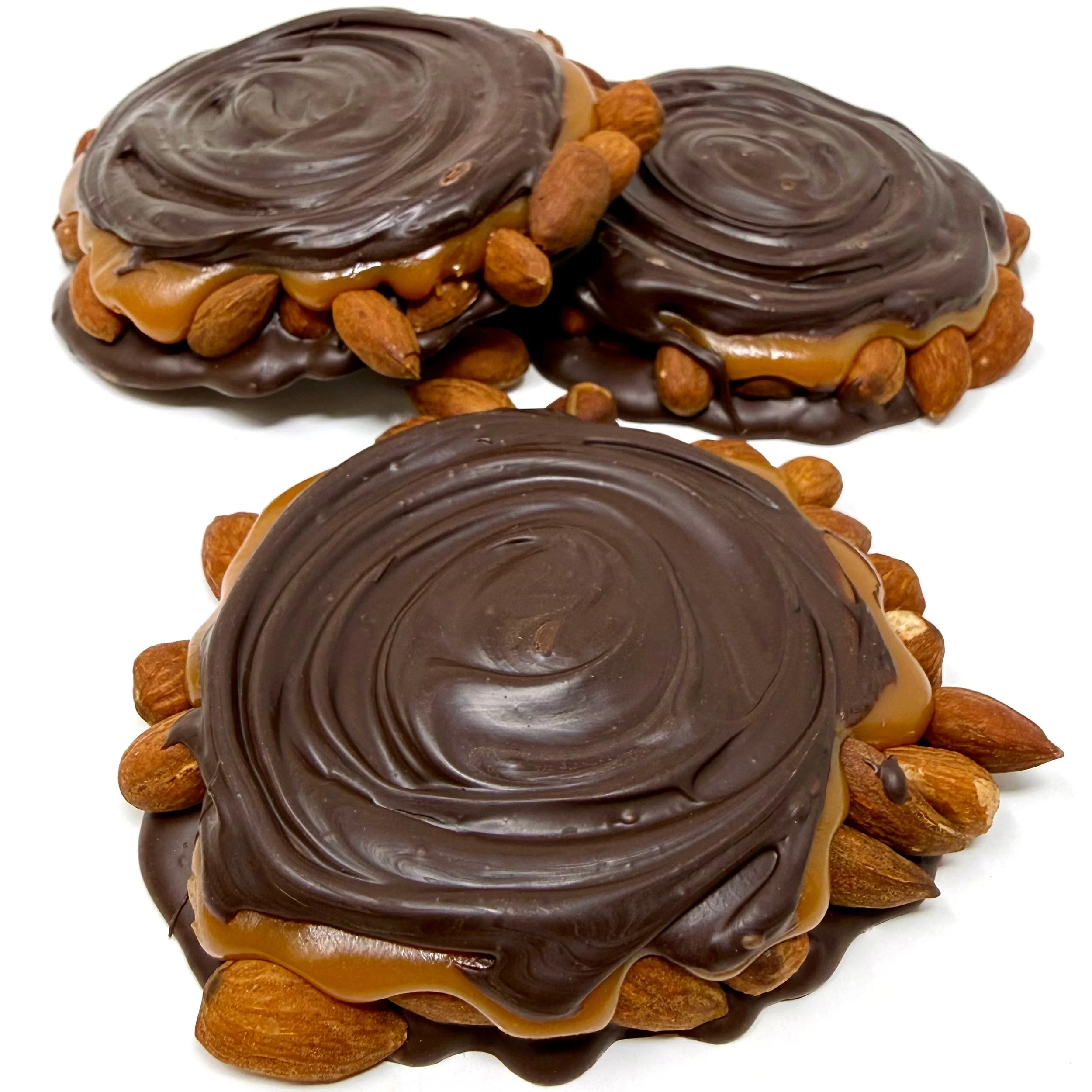 Large Dark Chocolate Almond Turtles