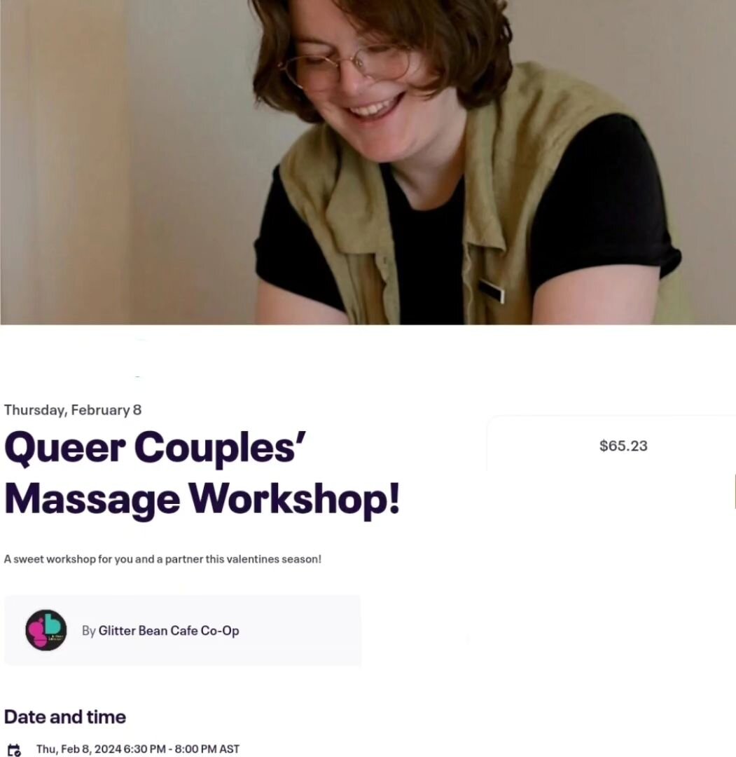 LINK IN BIO to book your tickets to this queer couples massage workshop! This is going to be such a sweet, soft eve 🥹🩷