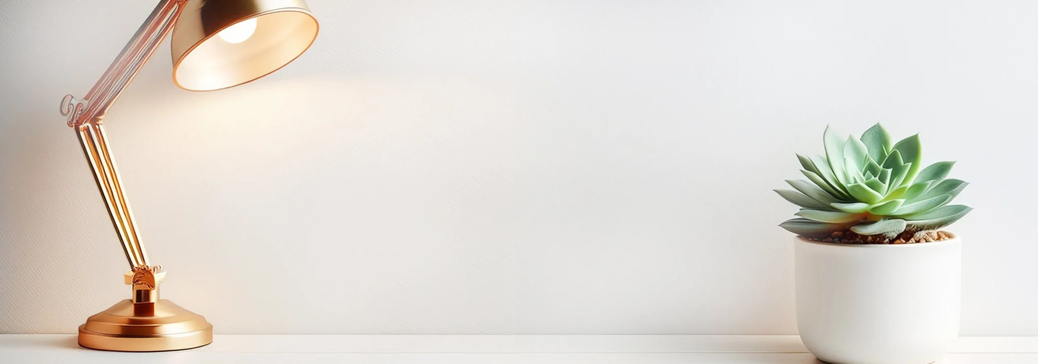 Lamp on a tidy office desk used for tax preparation in Ontario.