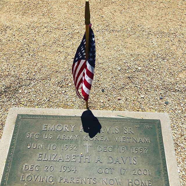 Remembering the service of SFC Emory H. Davis, Sr. to this country for 23 years. And remembering the service of his Soldier&rsquo;s Wife, Elizabeth Ann Calloway Davis, who served Dad and their never-any-trouble kidz throughout her life! Much love and