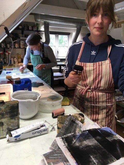  Ida came to the 3 day mixed media printmaking workshop for her 22nd birthday present to herself. 