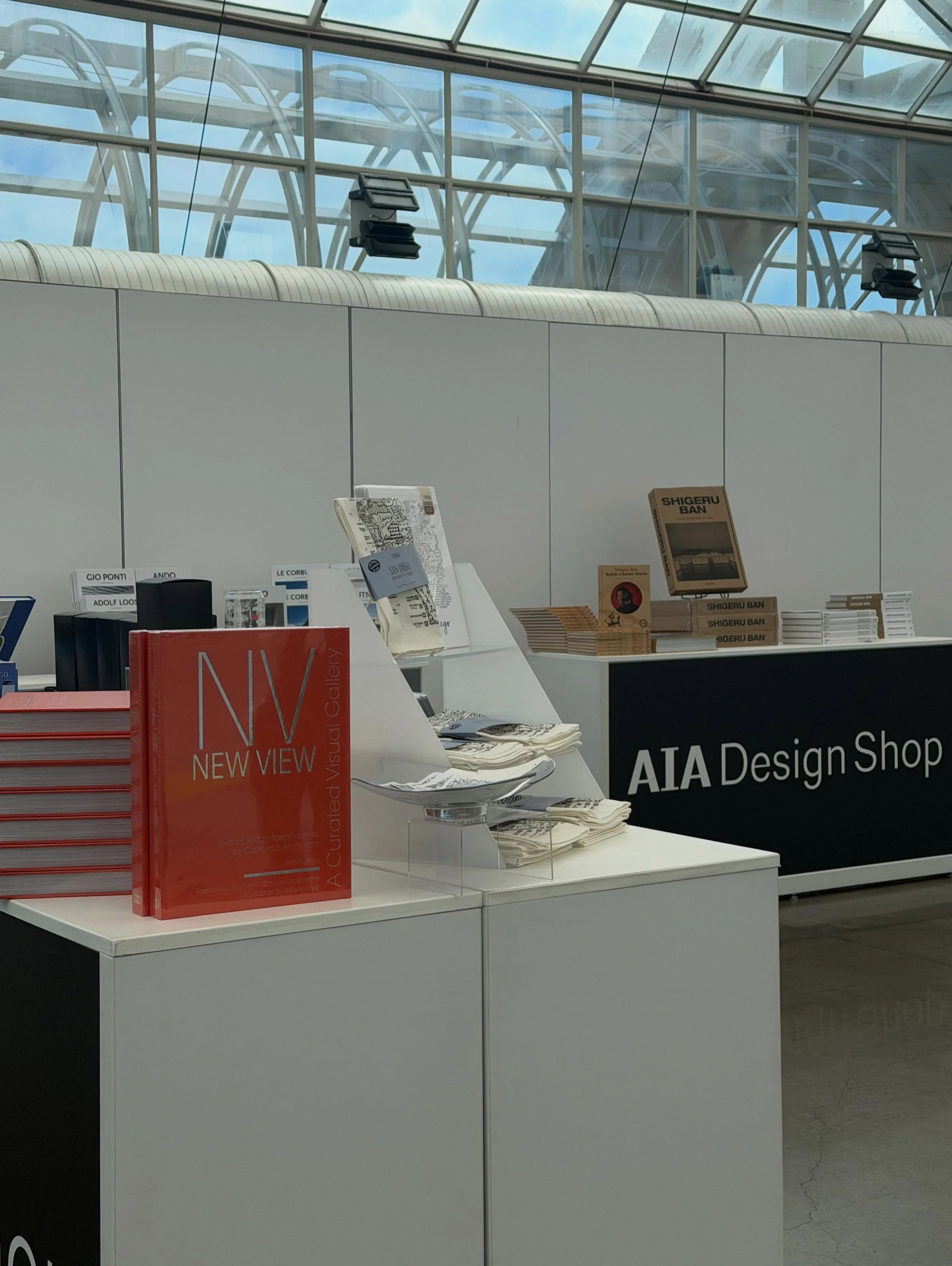 The extraordinary book &mdash; New View: A Curated Visual Gallery &mdash; California &mdash; beautifully exhibited at the @aianational bookstore at the AIA26 National Conference in San Diego. Stop by and get a copy! Order each of the New View Regiona