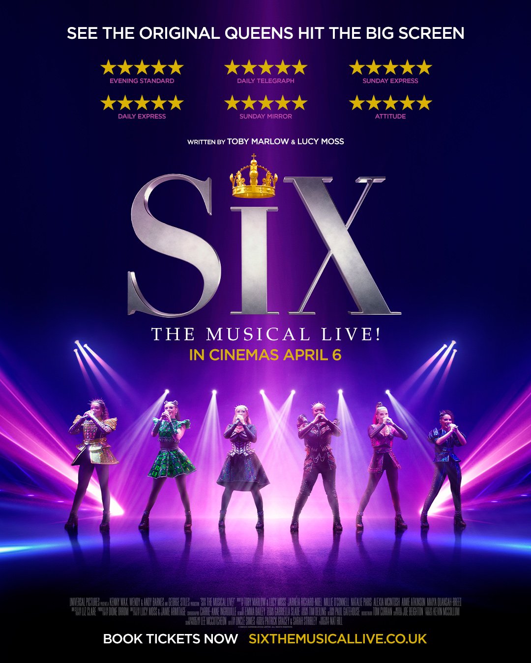 SIX THE MUSICAL LIVE! (12A) | Filmed at London’s Vaudeville Theatre and on the Regal Screen!