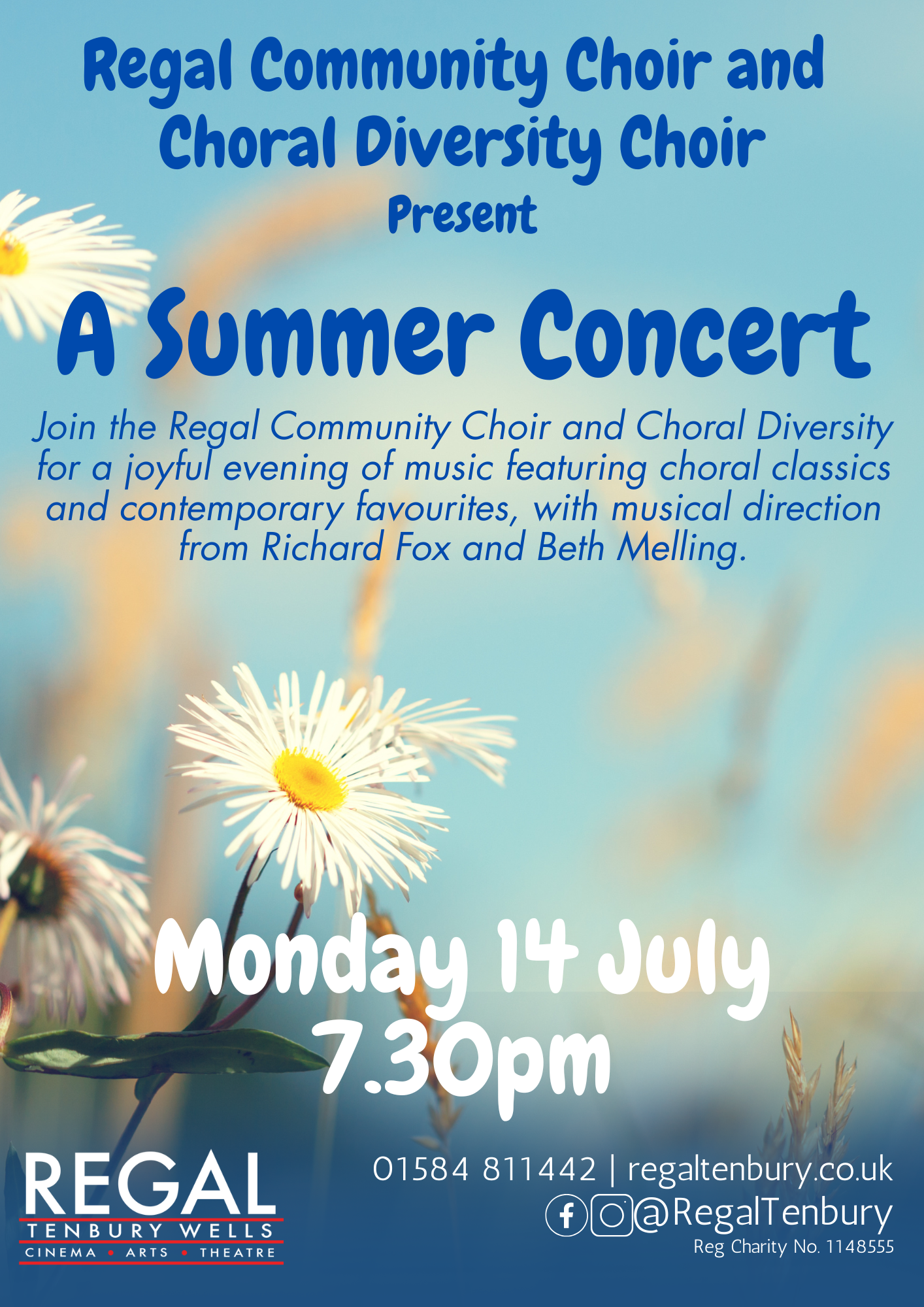 Regal Community Choir and Choral Diversity Choir present A Summer Concert