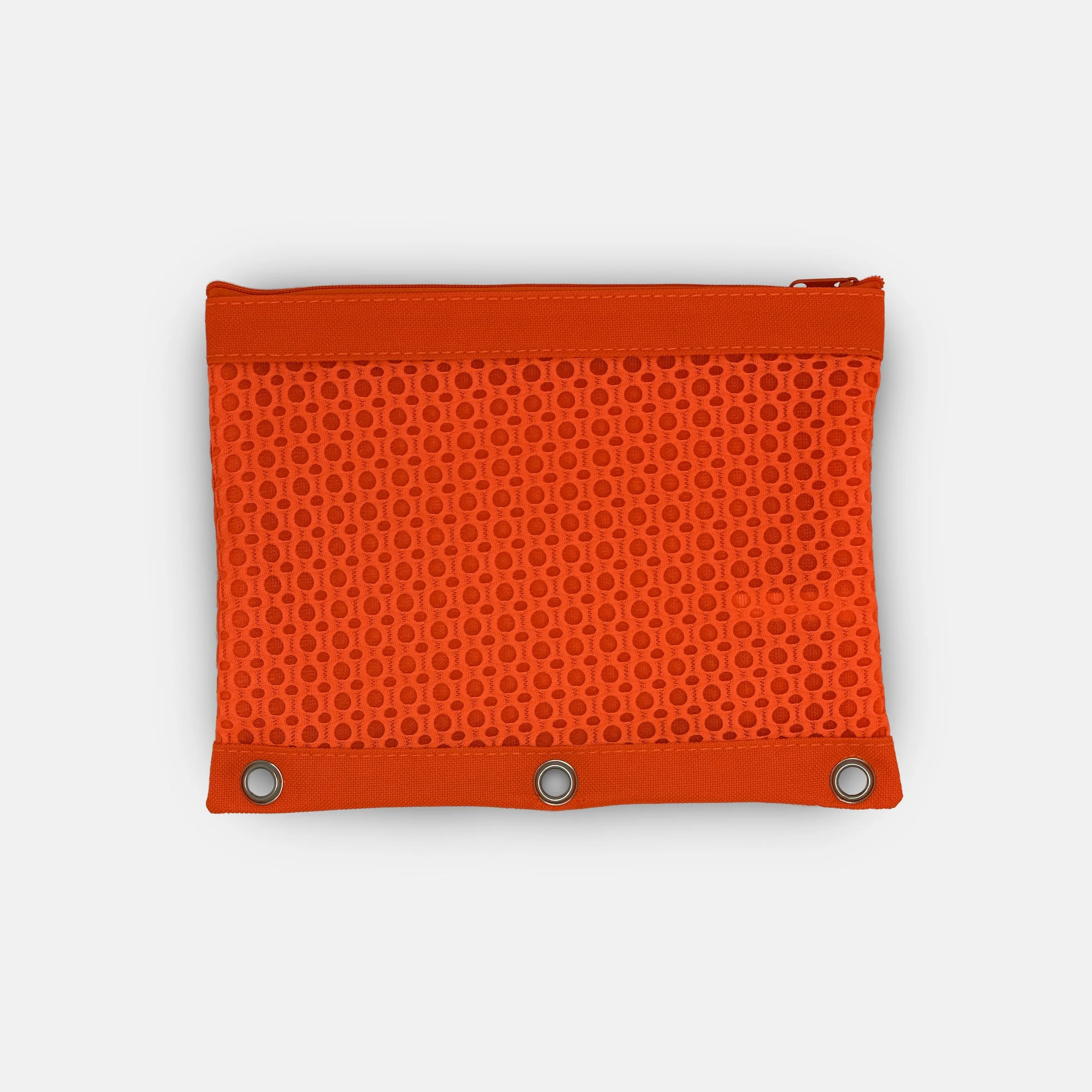 Neon Orange Mesh Binder Pouch