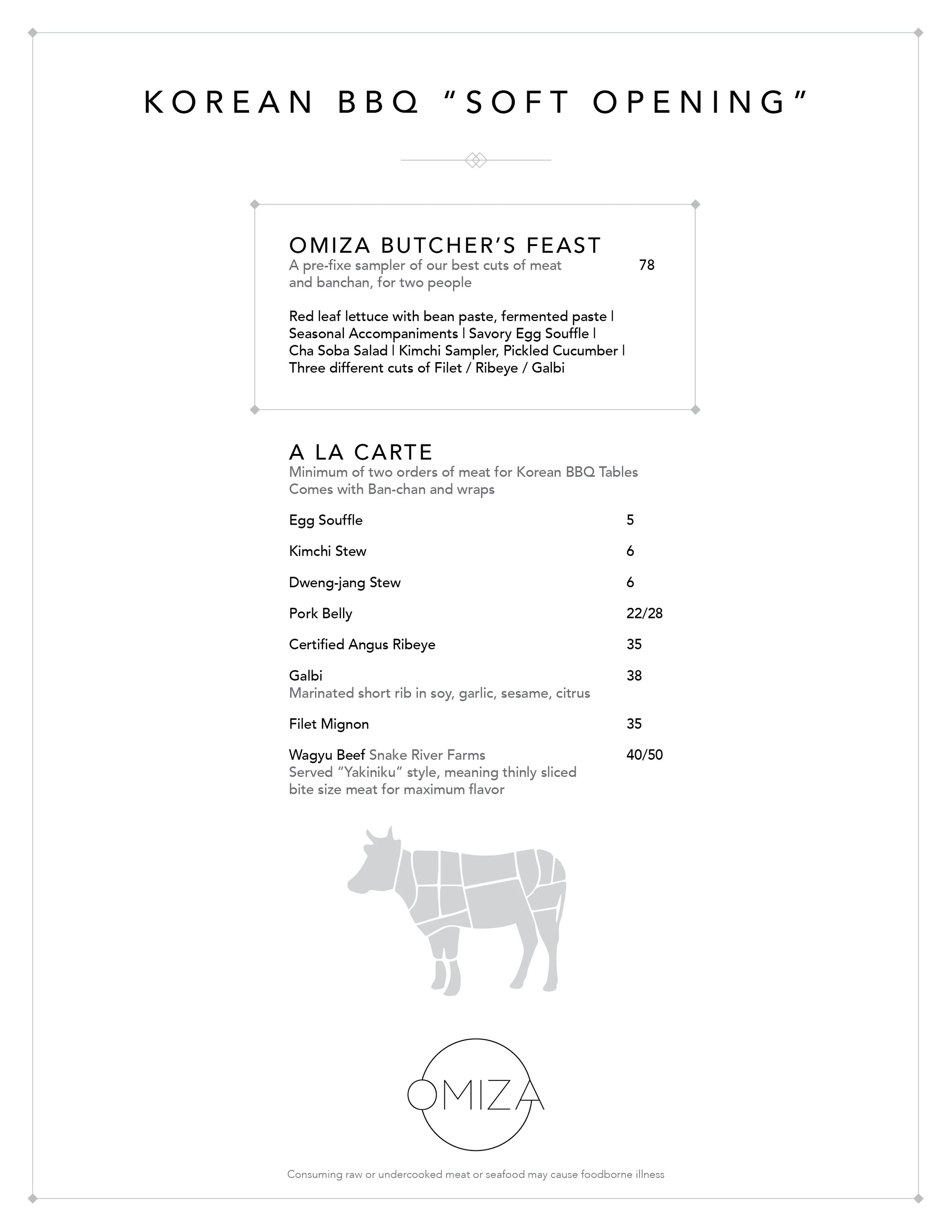 Korean BBQ — OMIZA RESTAURANT