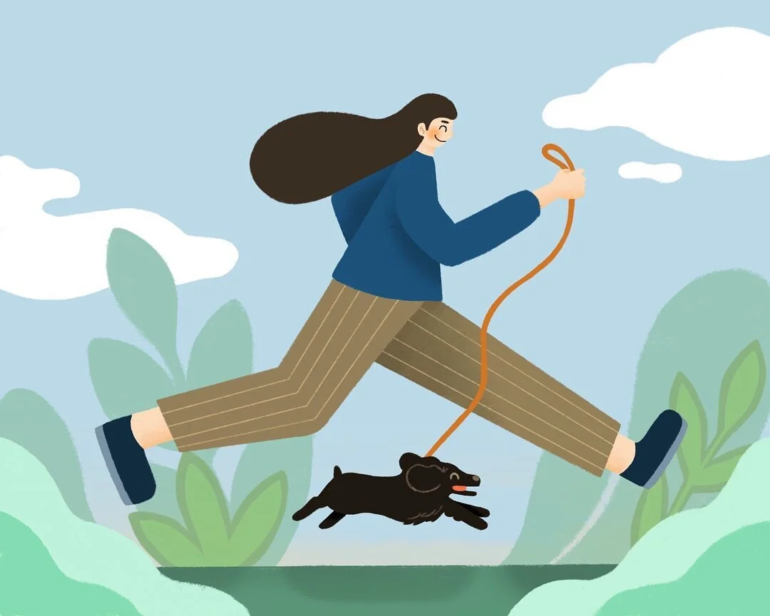 My favorite daily routine is walking with my baby Luna 🐶💕⠀
&bull; ⠀
&bull; ⠀
&bull; ⠀
#design #digitalart #illustration #artwork #art #일러스트레이션 #일러스트 #드로잉 #그림 #draw #drawing #artist #illustrator #doggie #luna #baby #cutiepie #강아지 #puppy⠀
⠀
