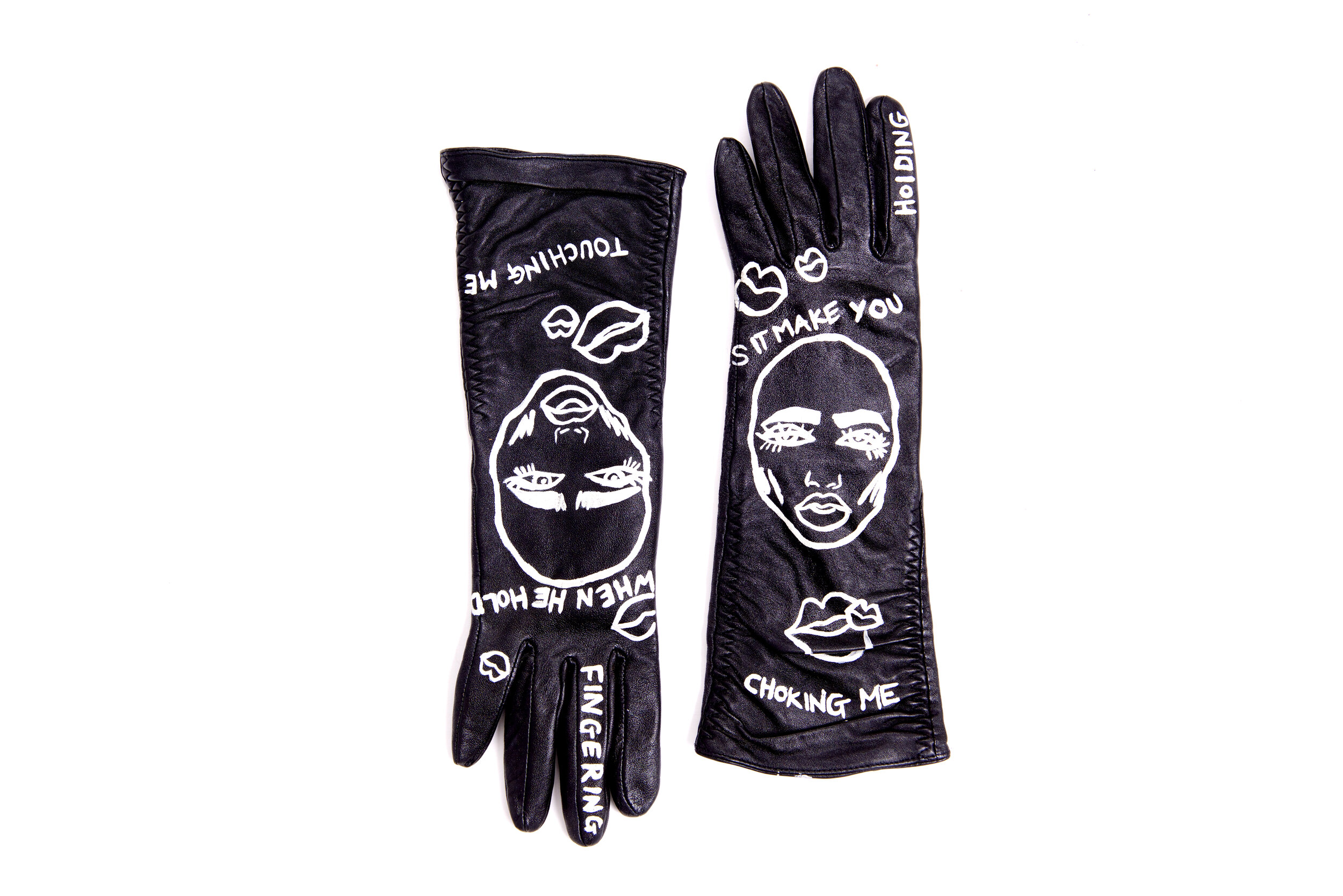 'CHOKING ME' LEATHER GLOVES