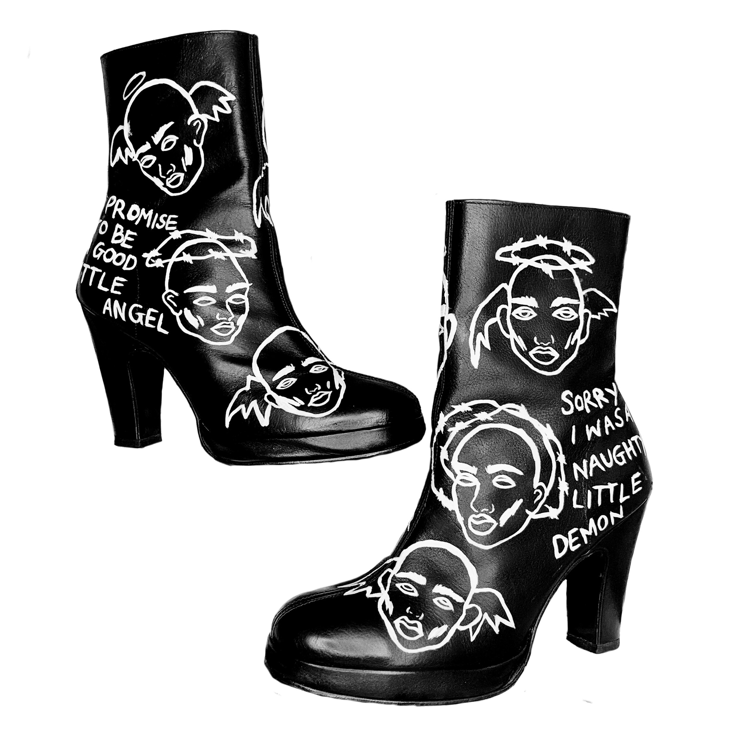 'LITTLE DEMON' LEATHER BOOTS