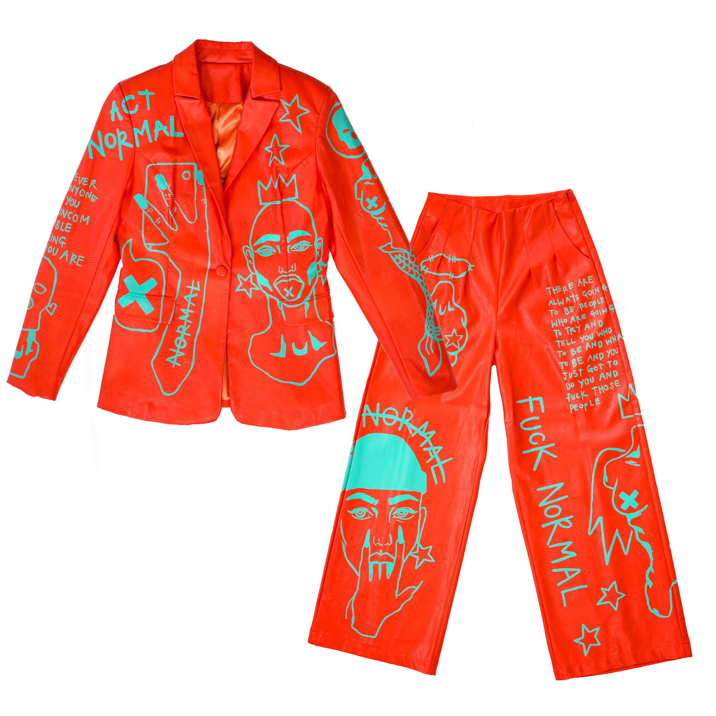 'ACT NORMAL' ORANGE SUIT